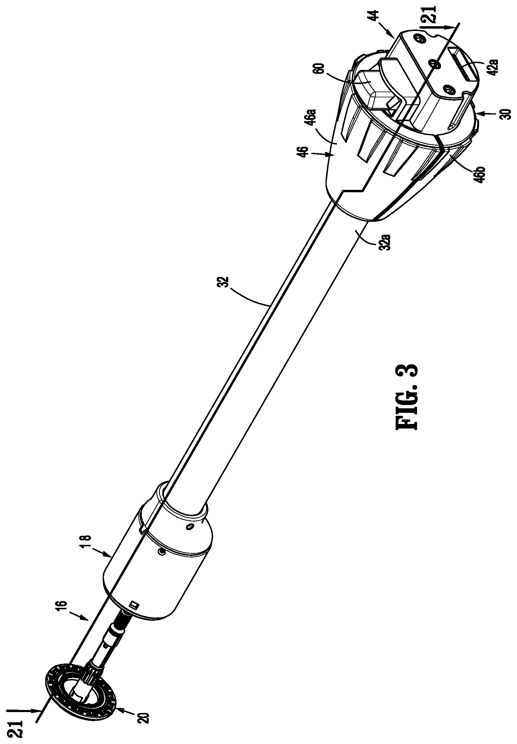Patent US12310591 Figure 3 – Surgical stapling device with flexible shaft