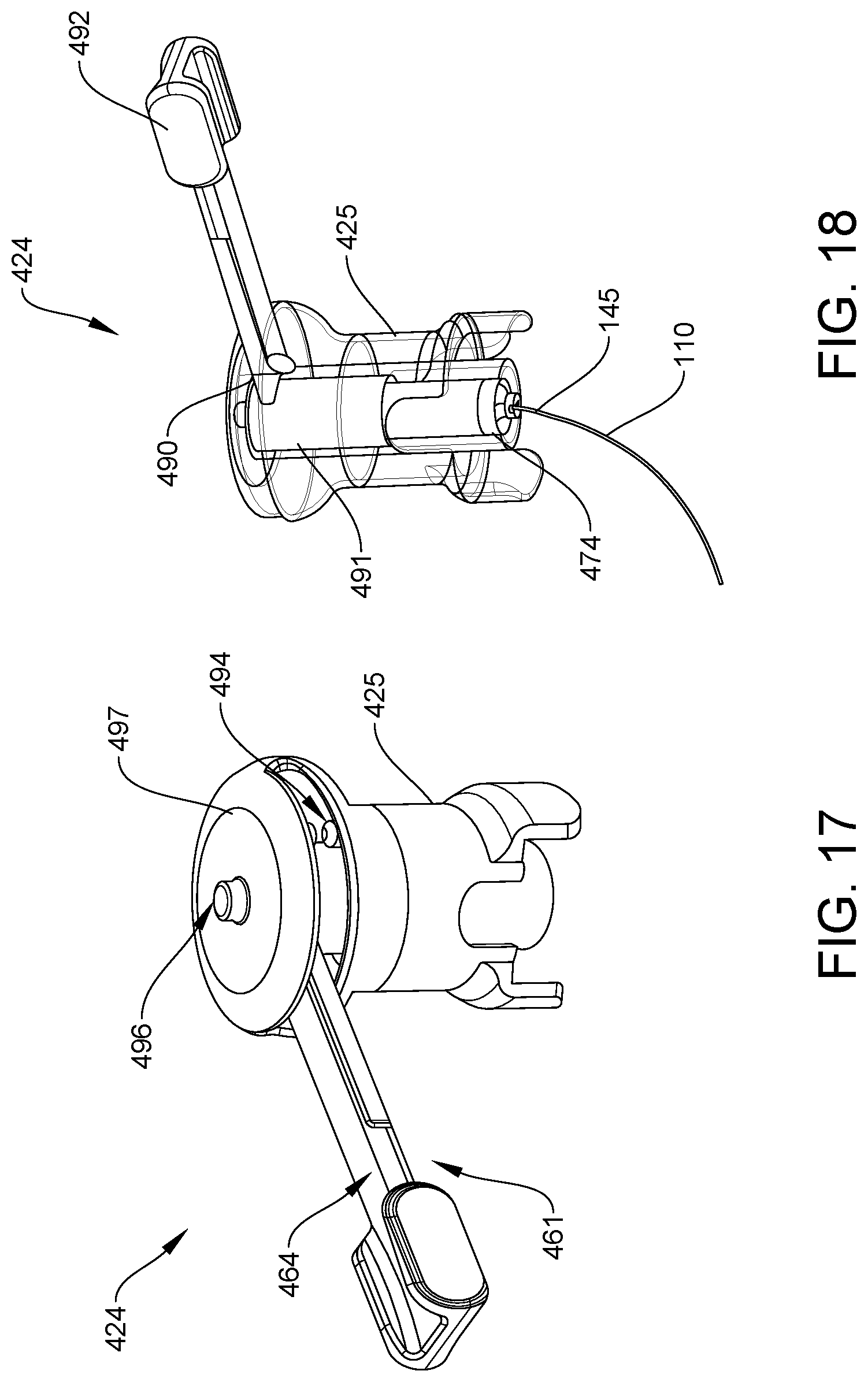 Patent US12310596 Figure 8 – Interface mechanism for repositioning and deployment of over the scope clip