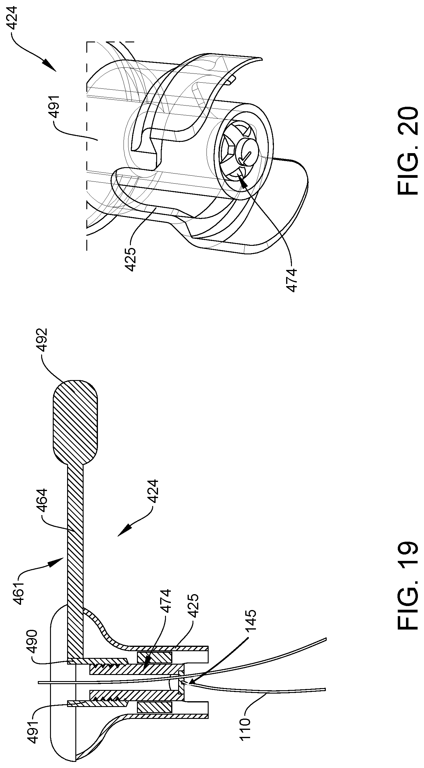 Patent US12310596 Figure 9 – Interface mechanism for repositioning and deployment of over the scope clip