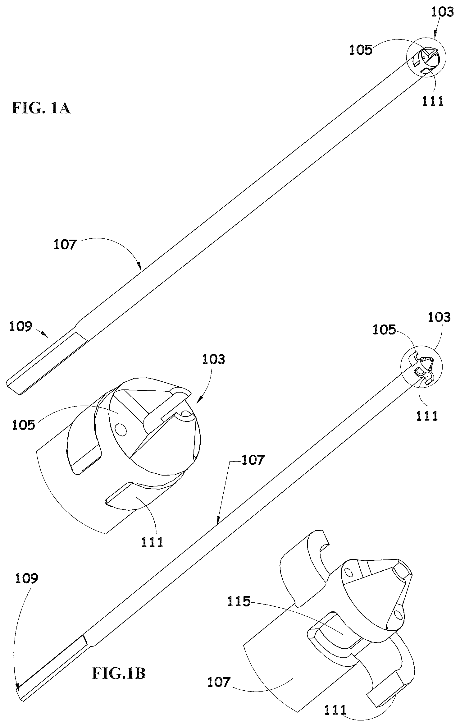 Patent US12310601 Figure 1 – Kit including a guiding system and a bone material removal device