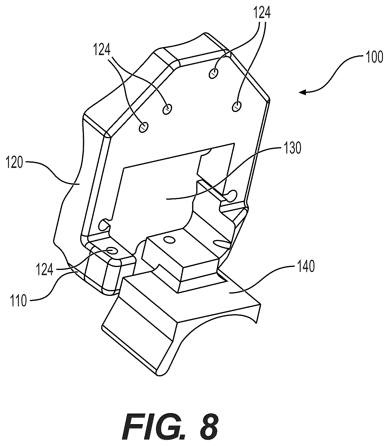 Patent US12310604 Figure 8 – Patient-specific template for total ankle replacement