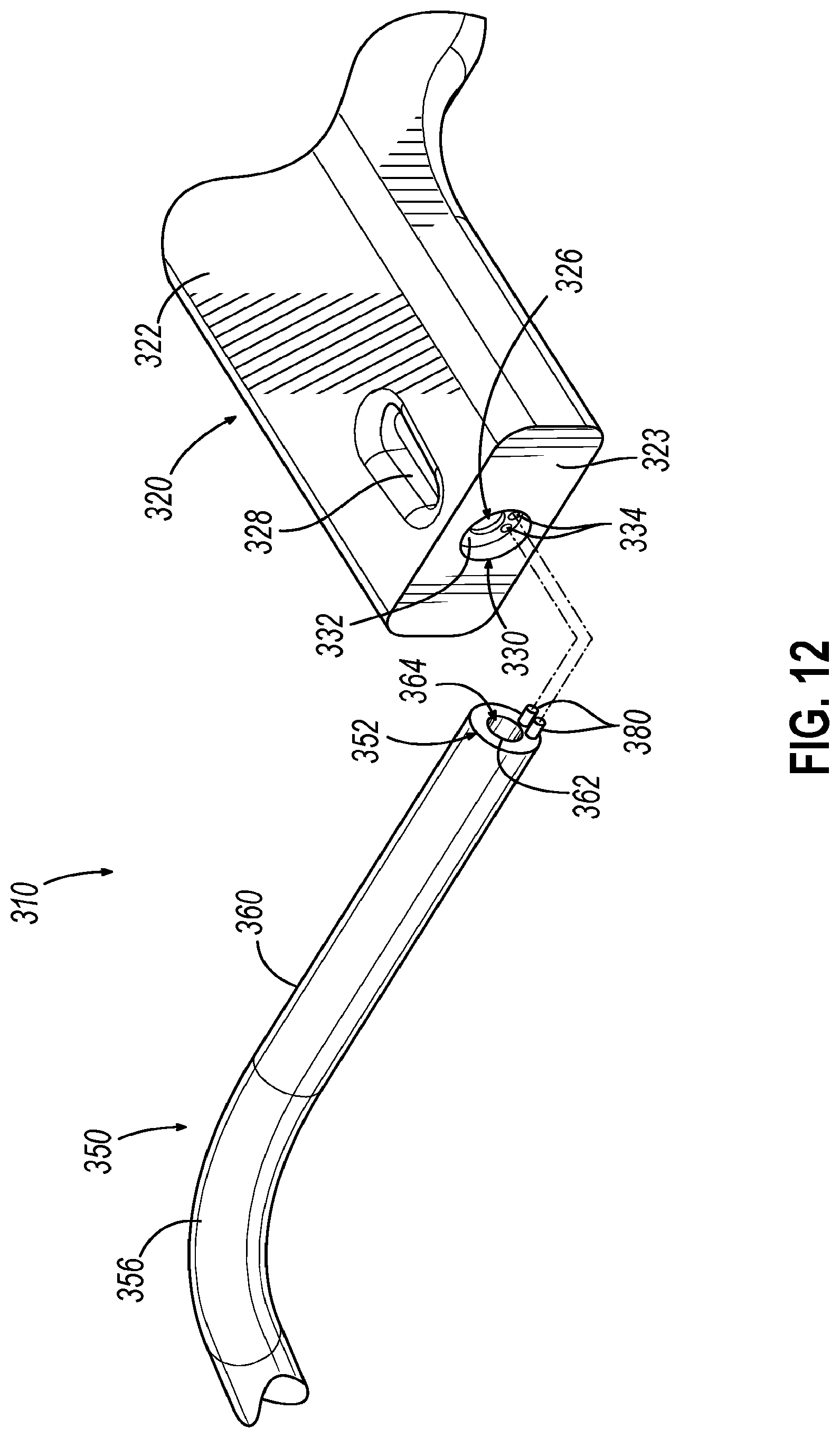Patent US12310610 Figure 12 – Nasal suction instrument with interchangeable tip insert
