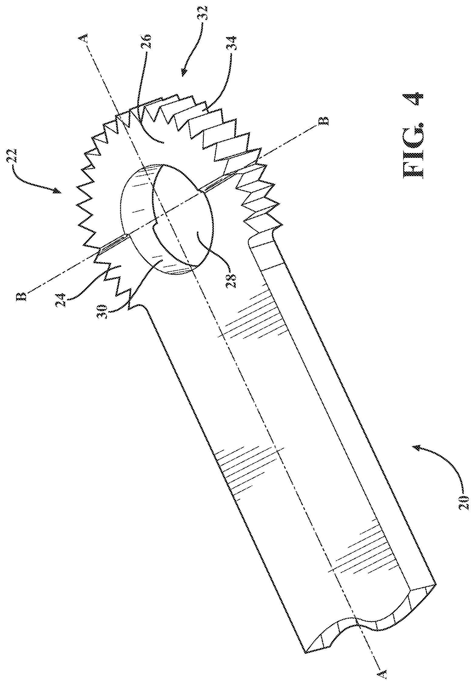 Patent US12310614 Figure 4 – Ultrasonic cutting tip for lumbar procedures