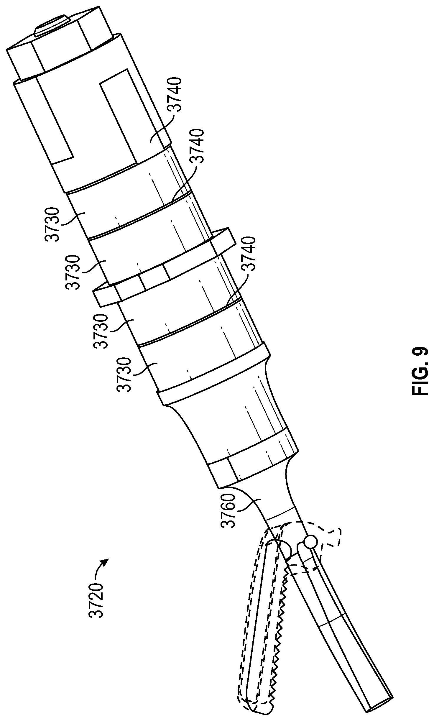 Patent US12310615 Figure 7 – Articulating ultrasonic surgical instruments and systems