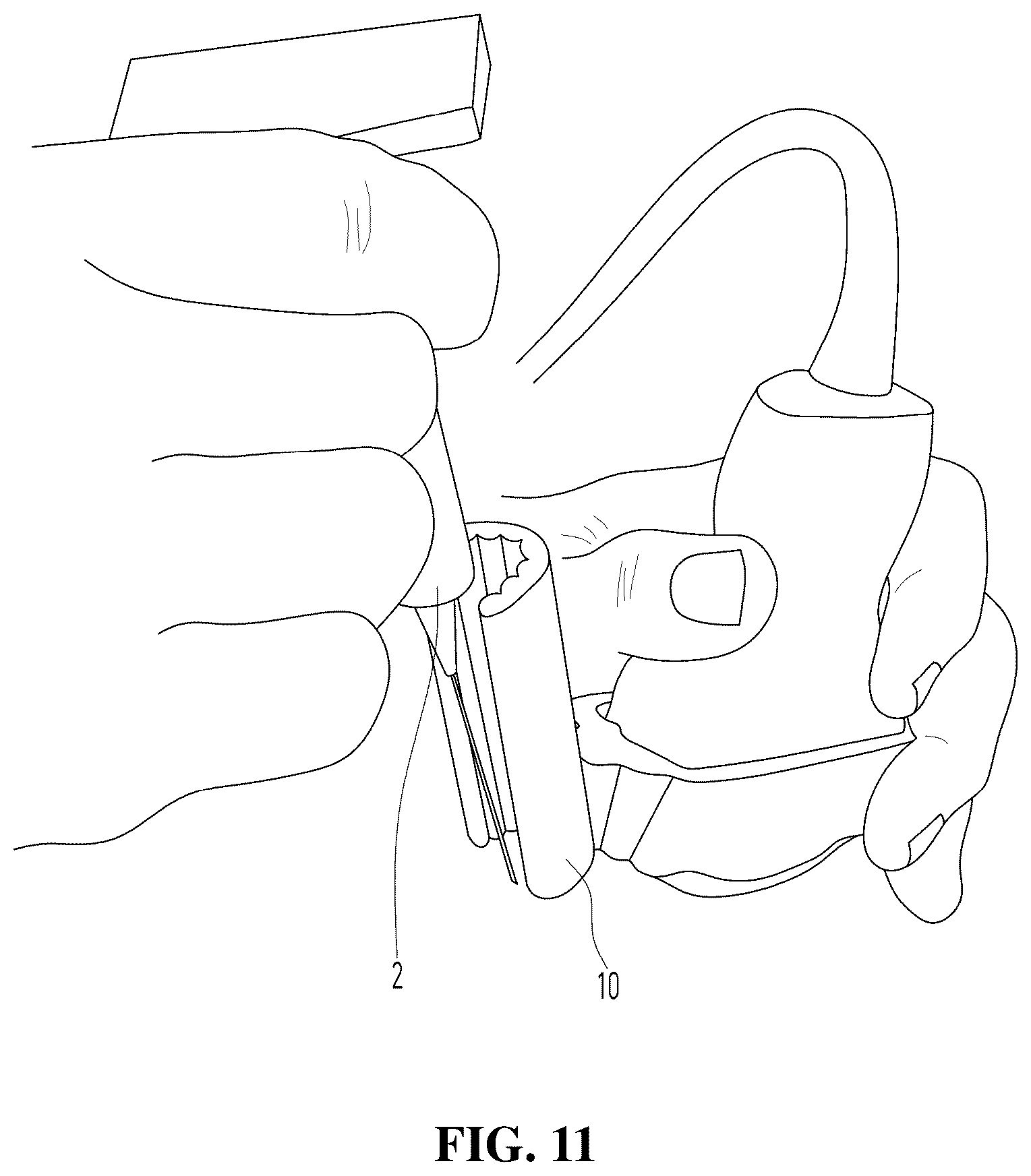 Patent US12310618 Figure 11 – Ultrasound probe detachable injection assistant
