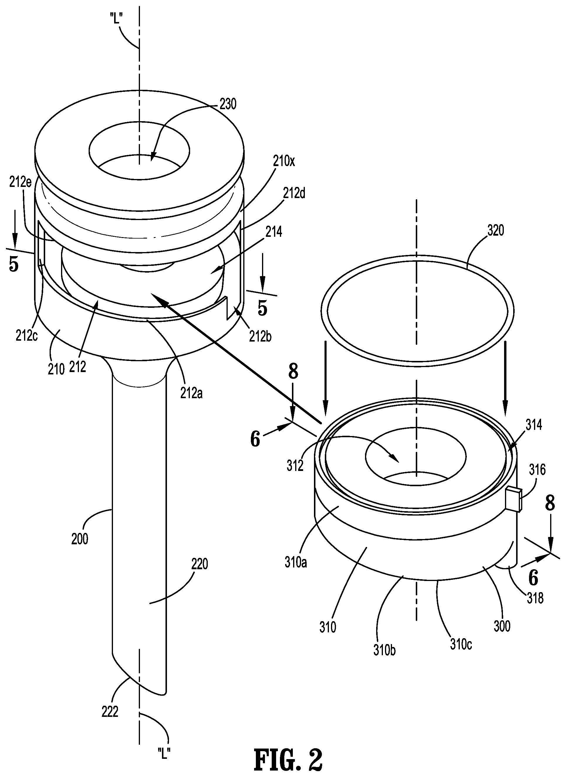 Patent US12310620 Figure 2 – Reusable surgical port with disposable seal assembly