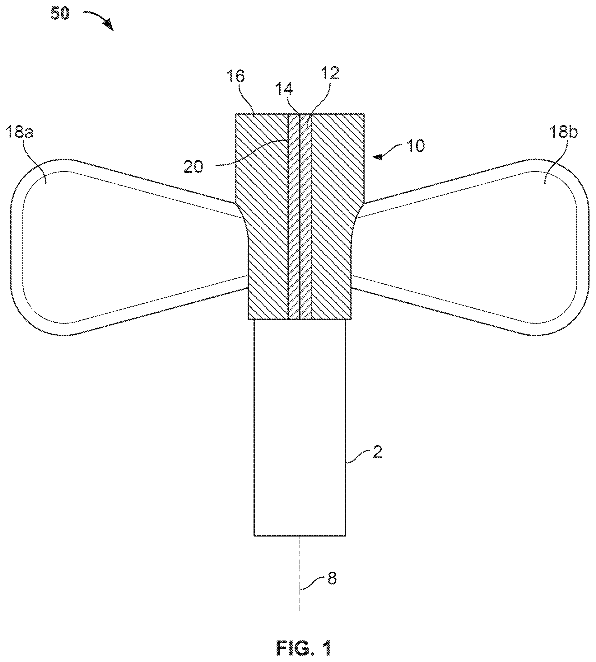 Patent US12310621 Figure 1 – Introducer sheath having a multi-layer hub