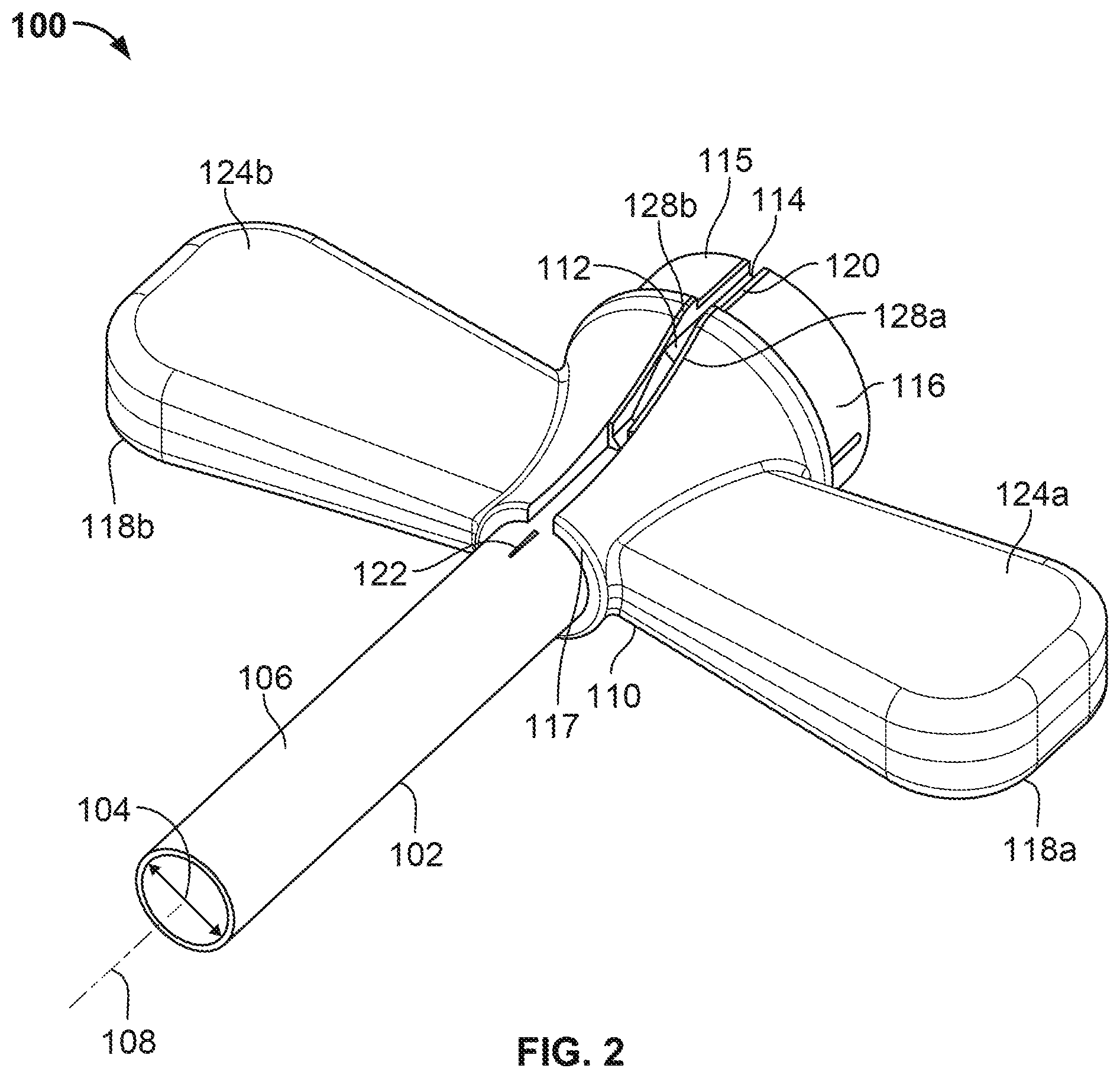 Patent US12310621 Figure 2 – Introducer sheath having a multi-layer hub
