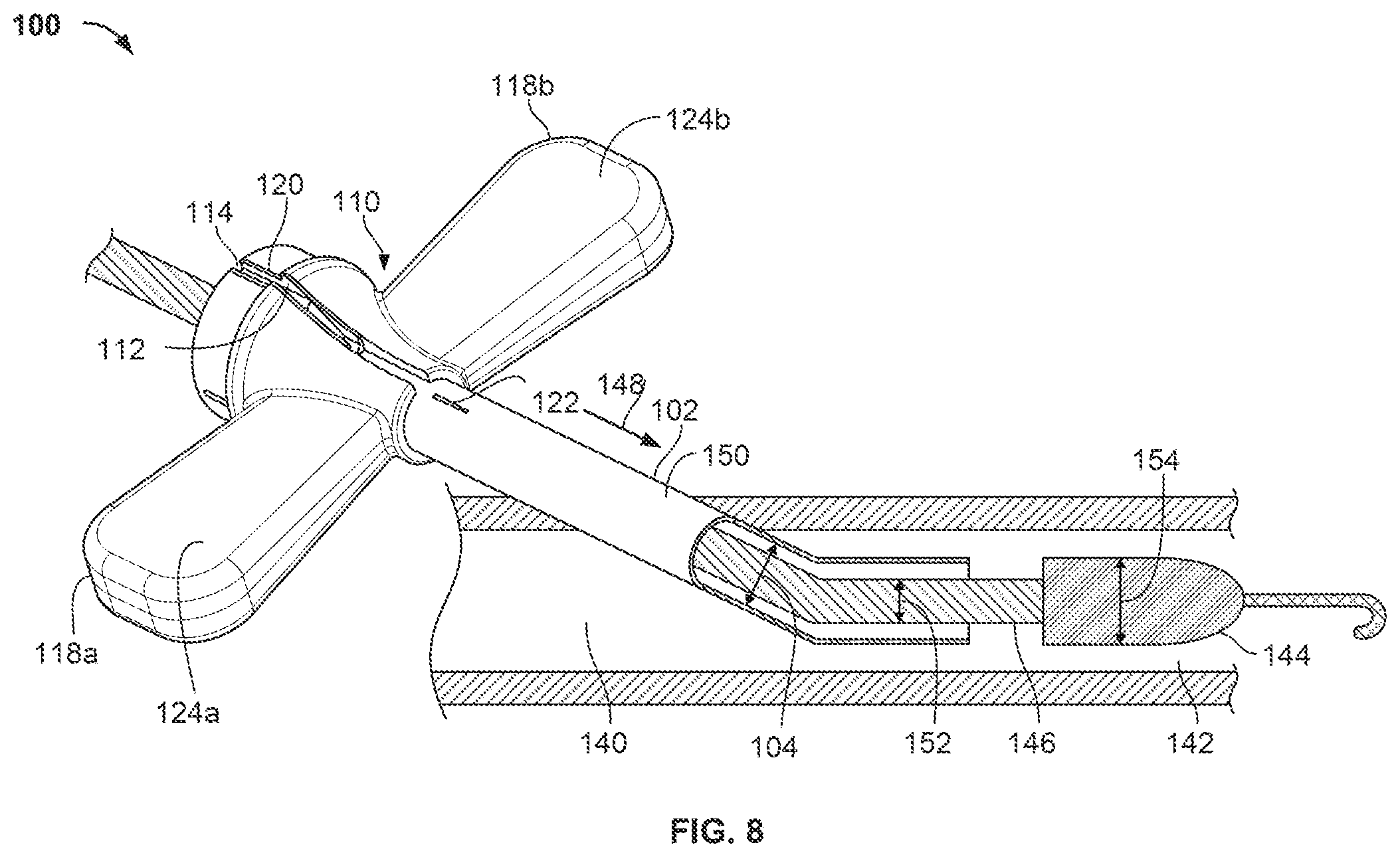 Patent US12310621 Figure 7 – Introducer sheath having a multi-layer hub