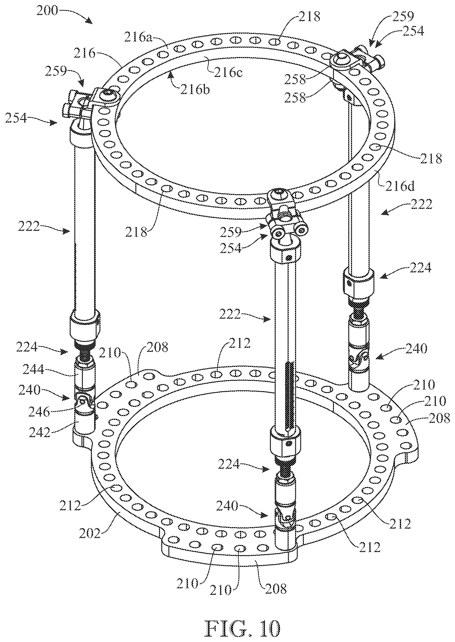 Patent US12310627 Figure 10 – External fixation device