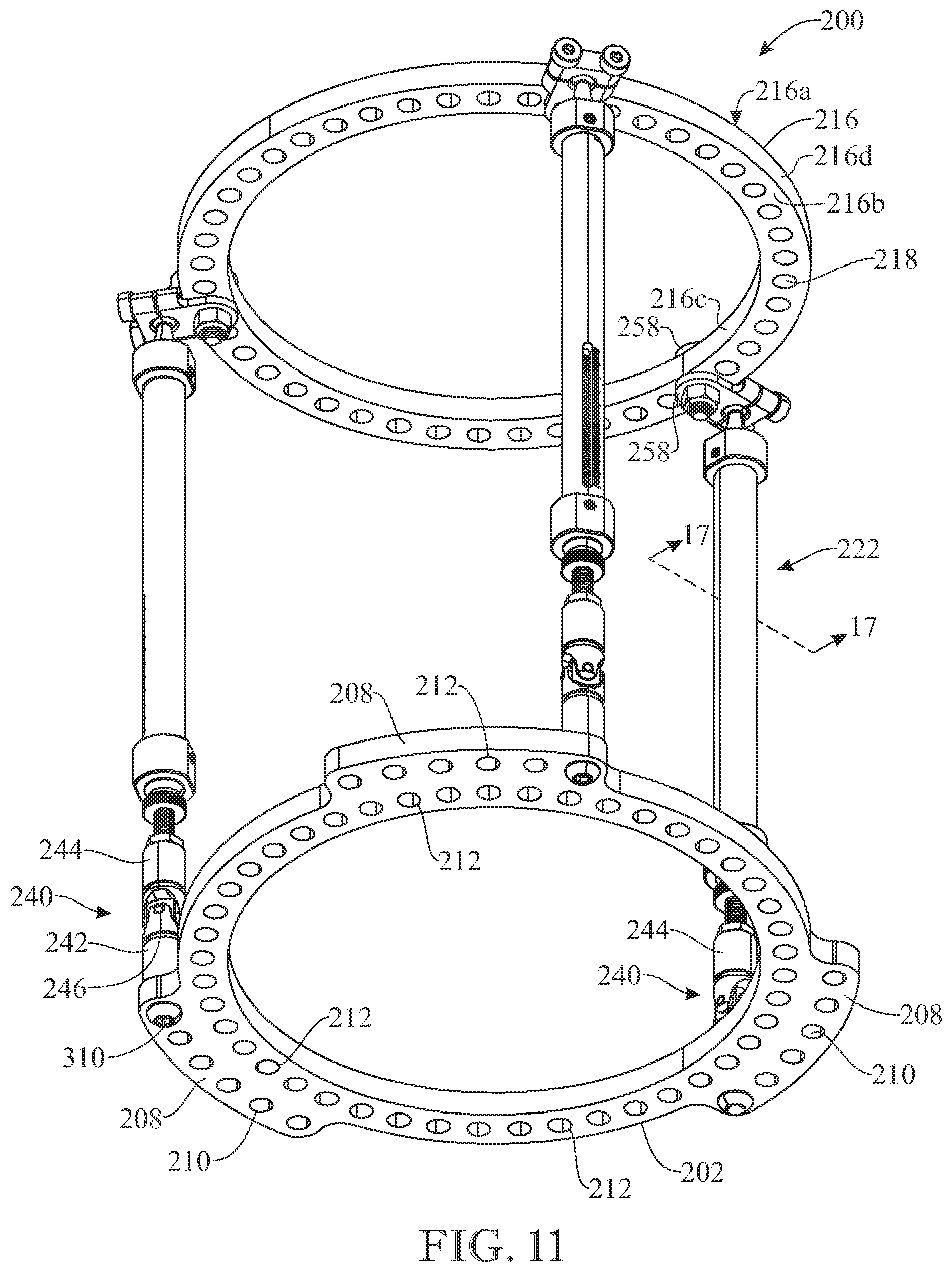 Patent US12310627 Figure 11 – External fixation device