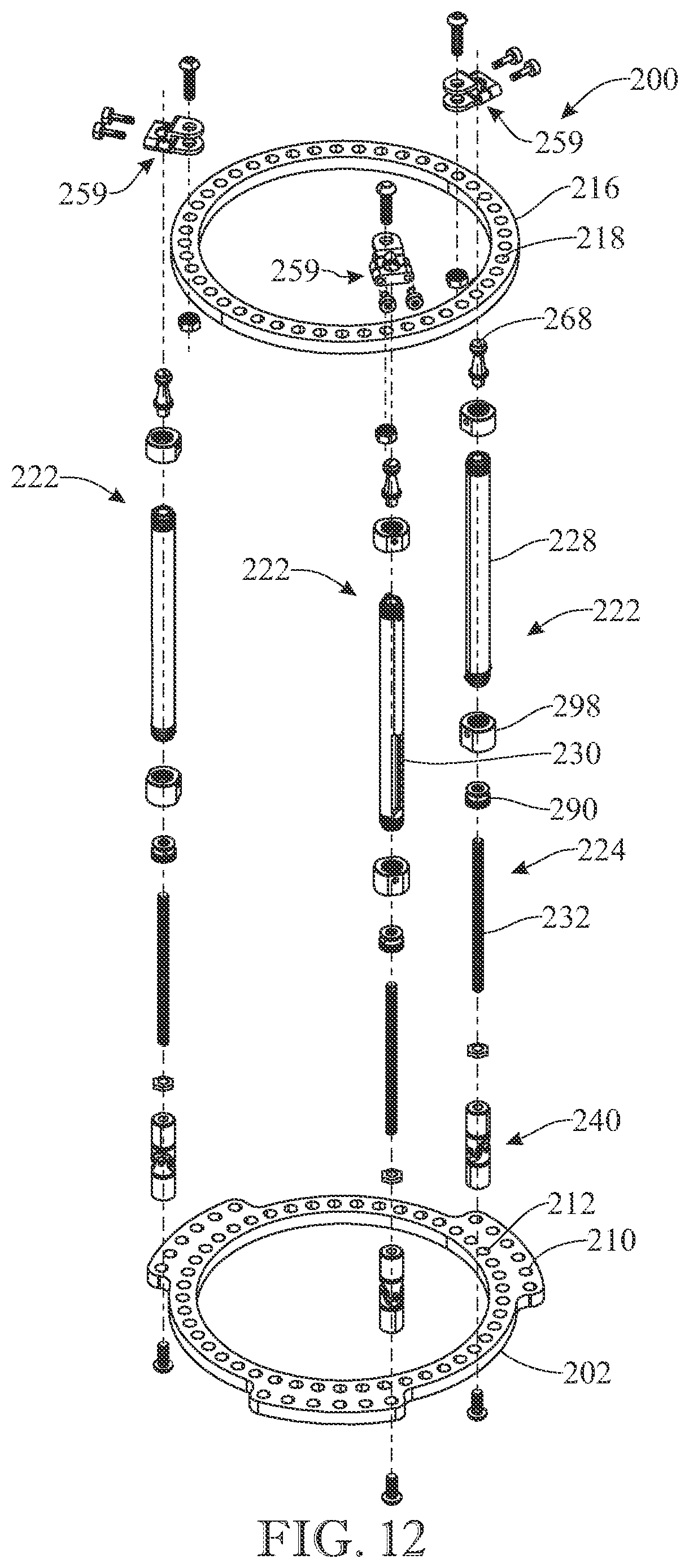 Patent US12310627 Figure 12 – External fixation device