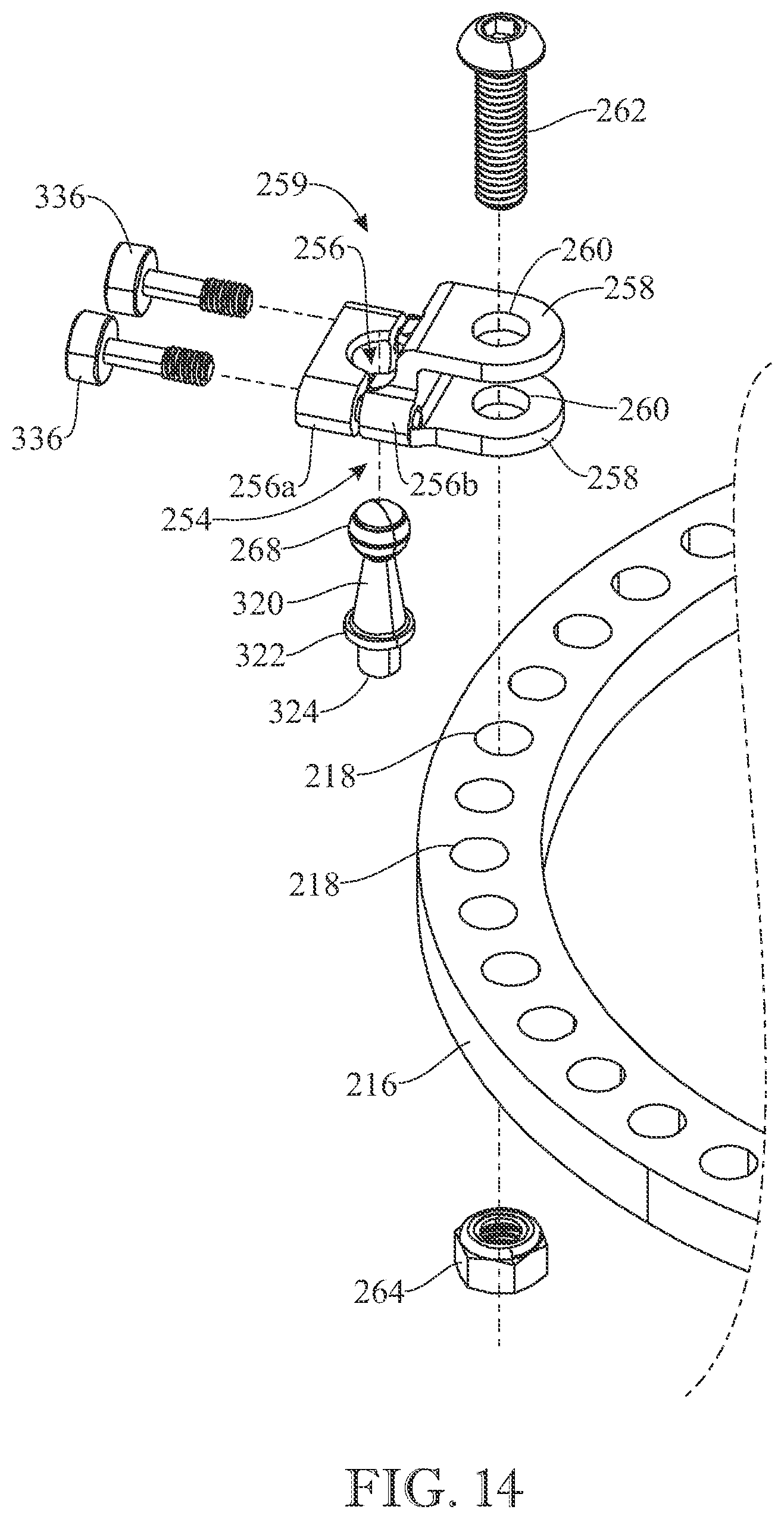 Patent US12310627 Figure 14 – External fixation device