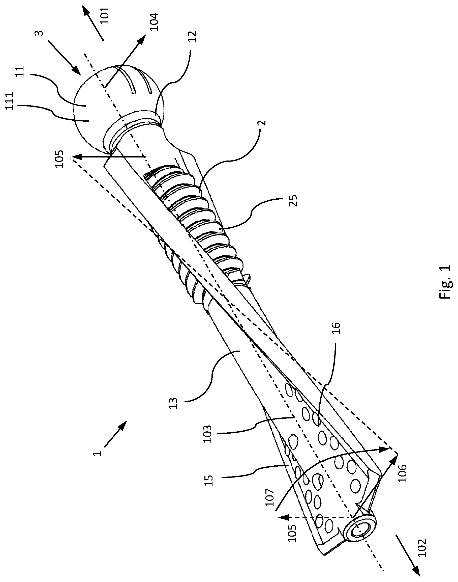 Patent US12310630 — Blade-like osteosynthesis device — Figure 1