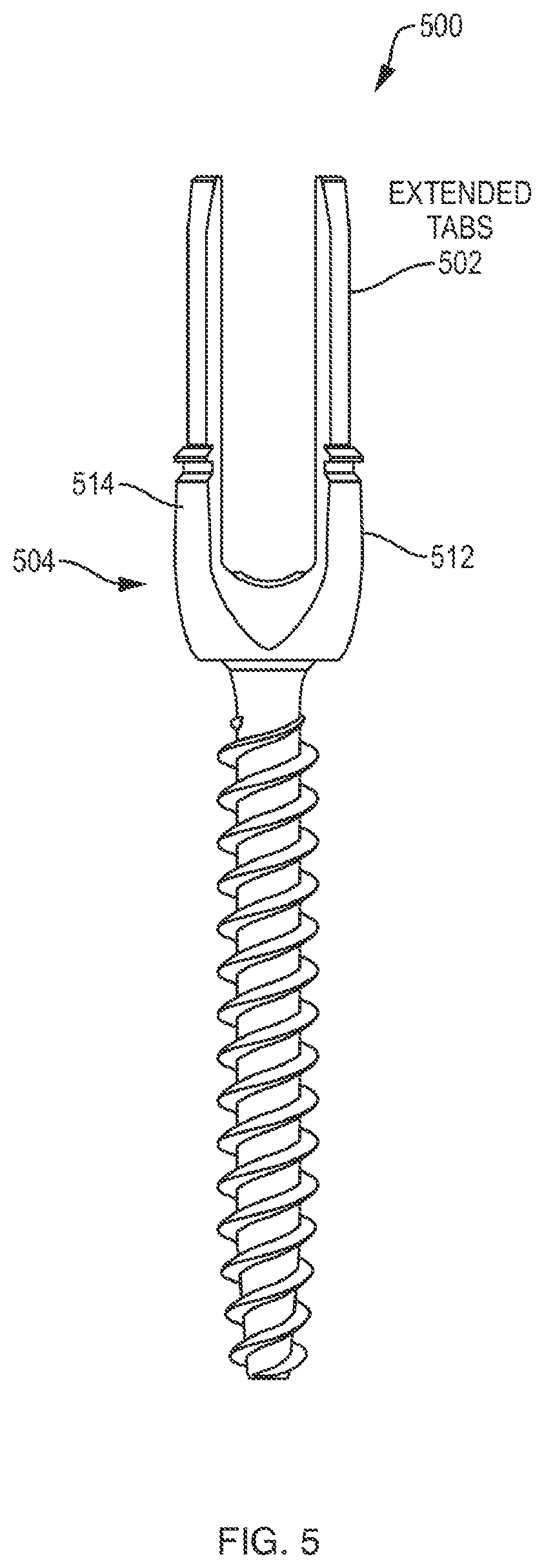 Patent US12310631 Figure 4 – Multi-feature polyaxial screw