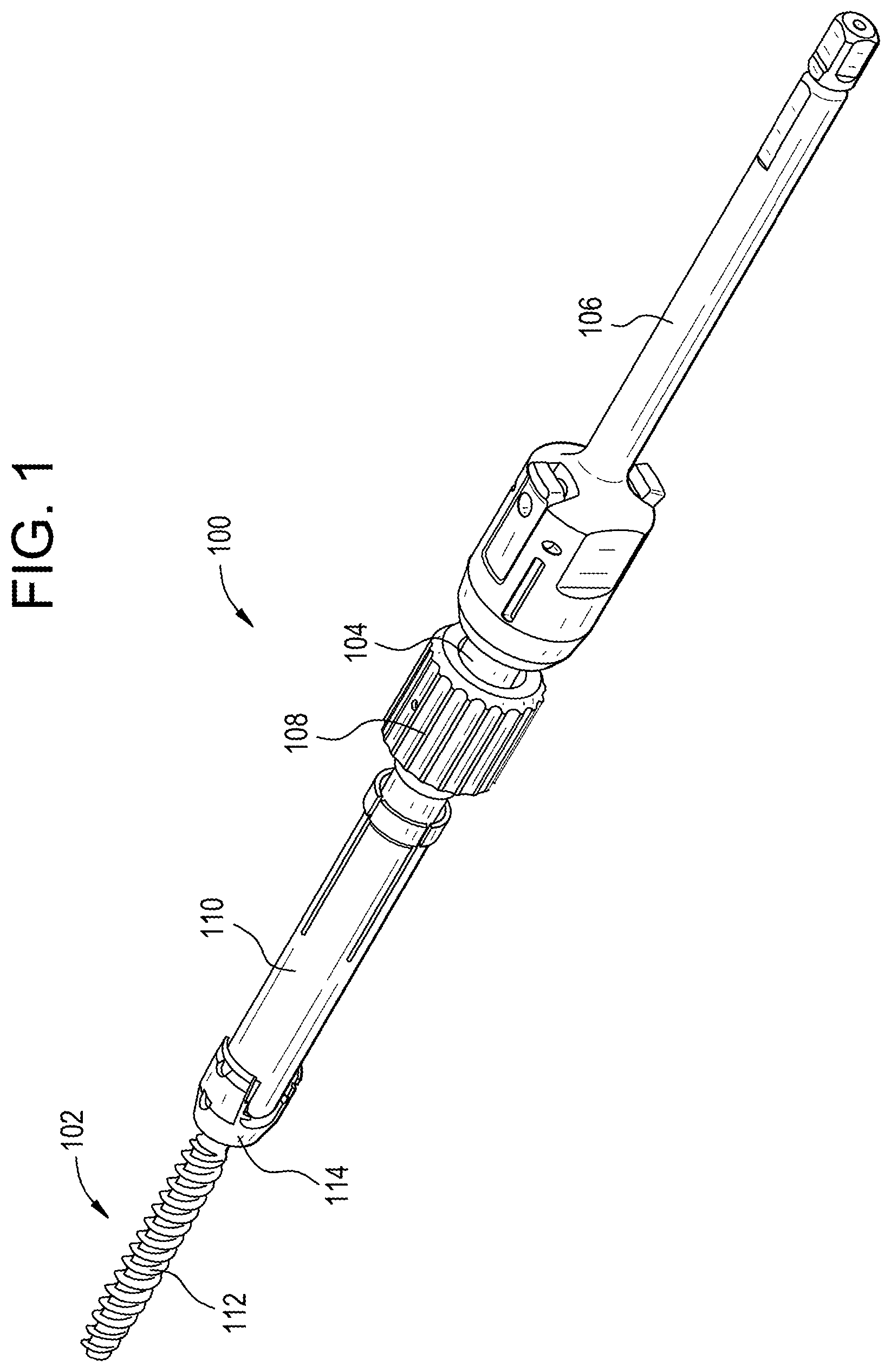 Patent US12310644 — Bone screw inserters and methods — Figure 1