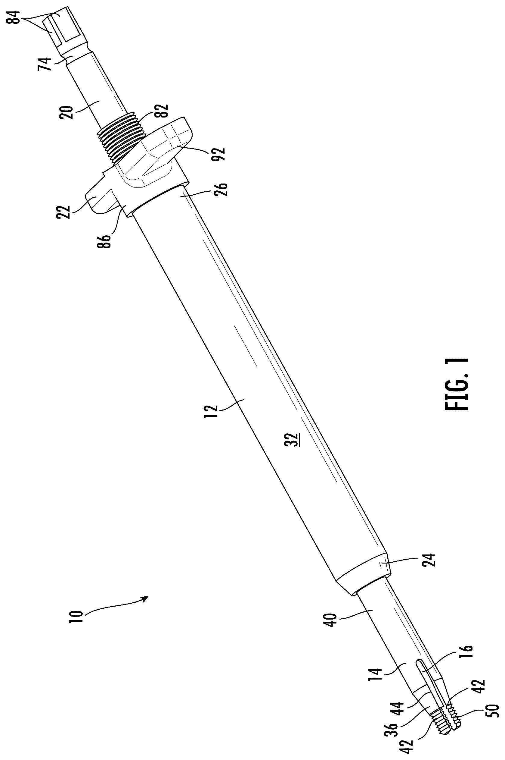 Patent US12310645 Figure 1 – Pedicle screw remover