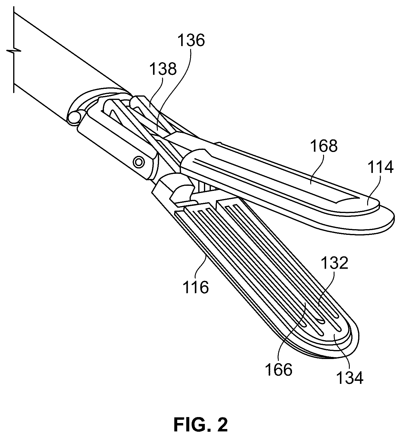 Patent US12310646 Figure 2 – Endoscopic bipolar forceps with variable temperature control