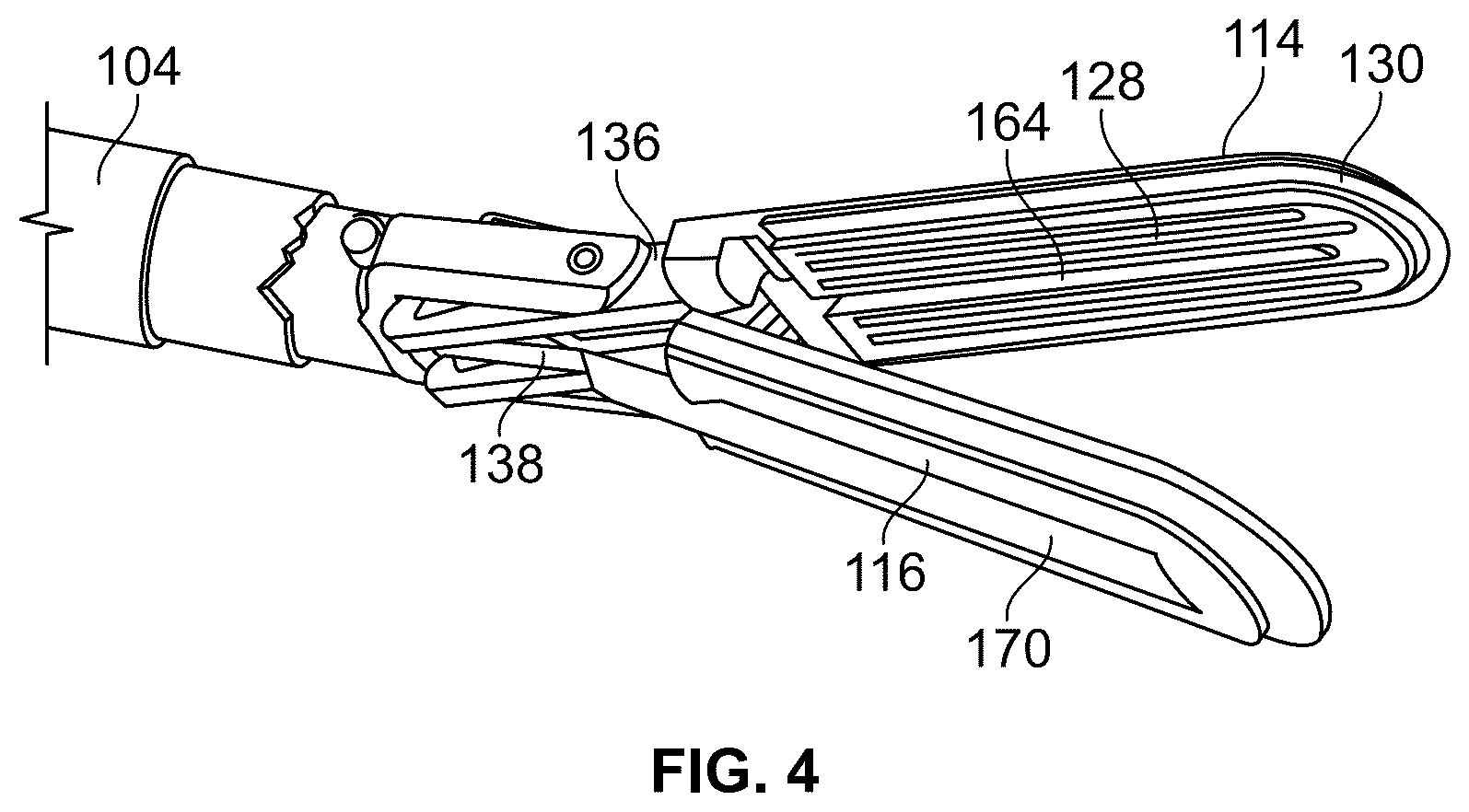 Patent US12310646 Figure 4 – Endoscopic bipolar forceps with variable temperature control