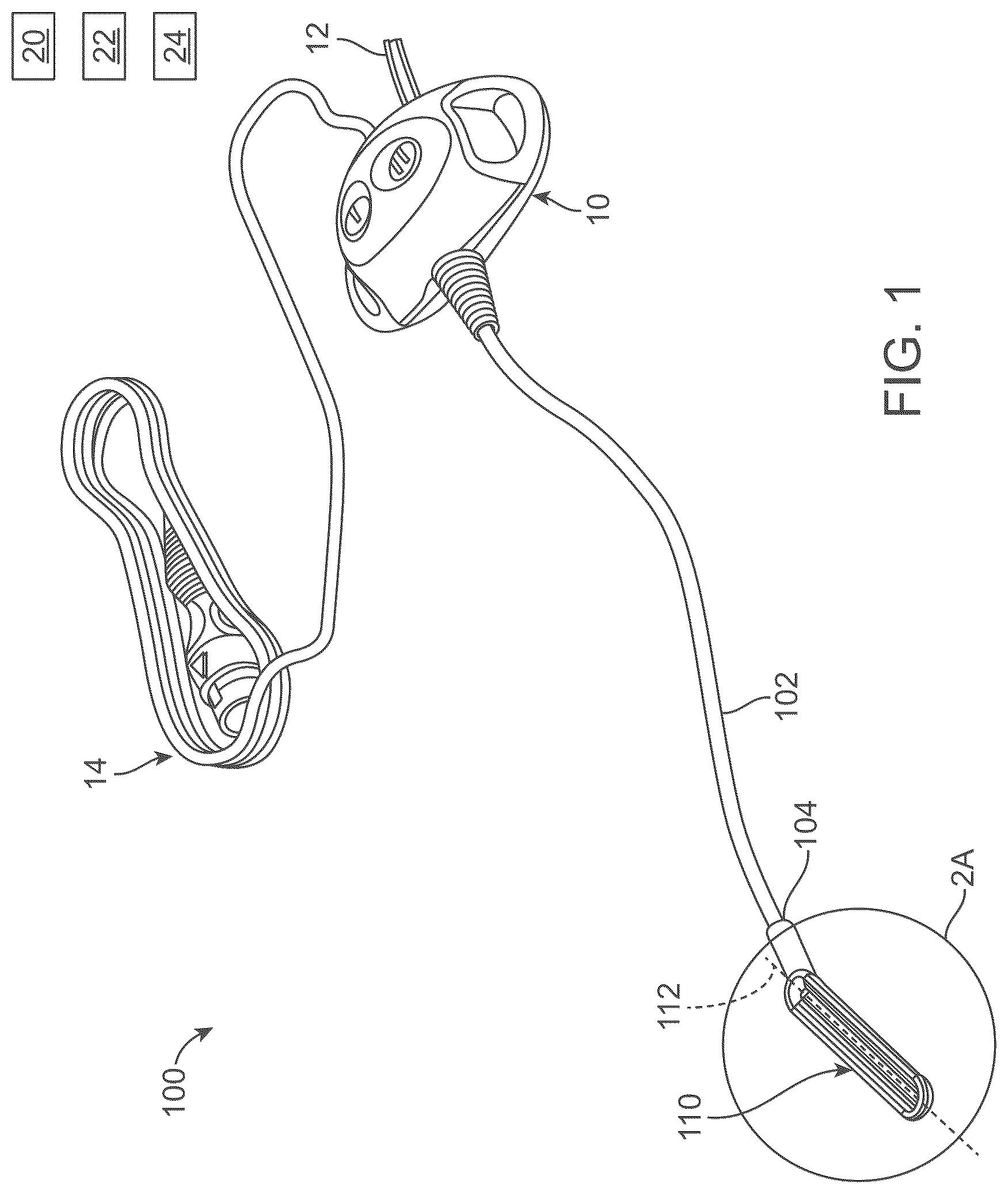 Patent US12310654 Figure 1 – RF ablation device