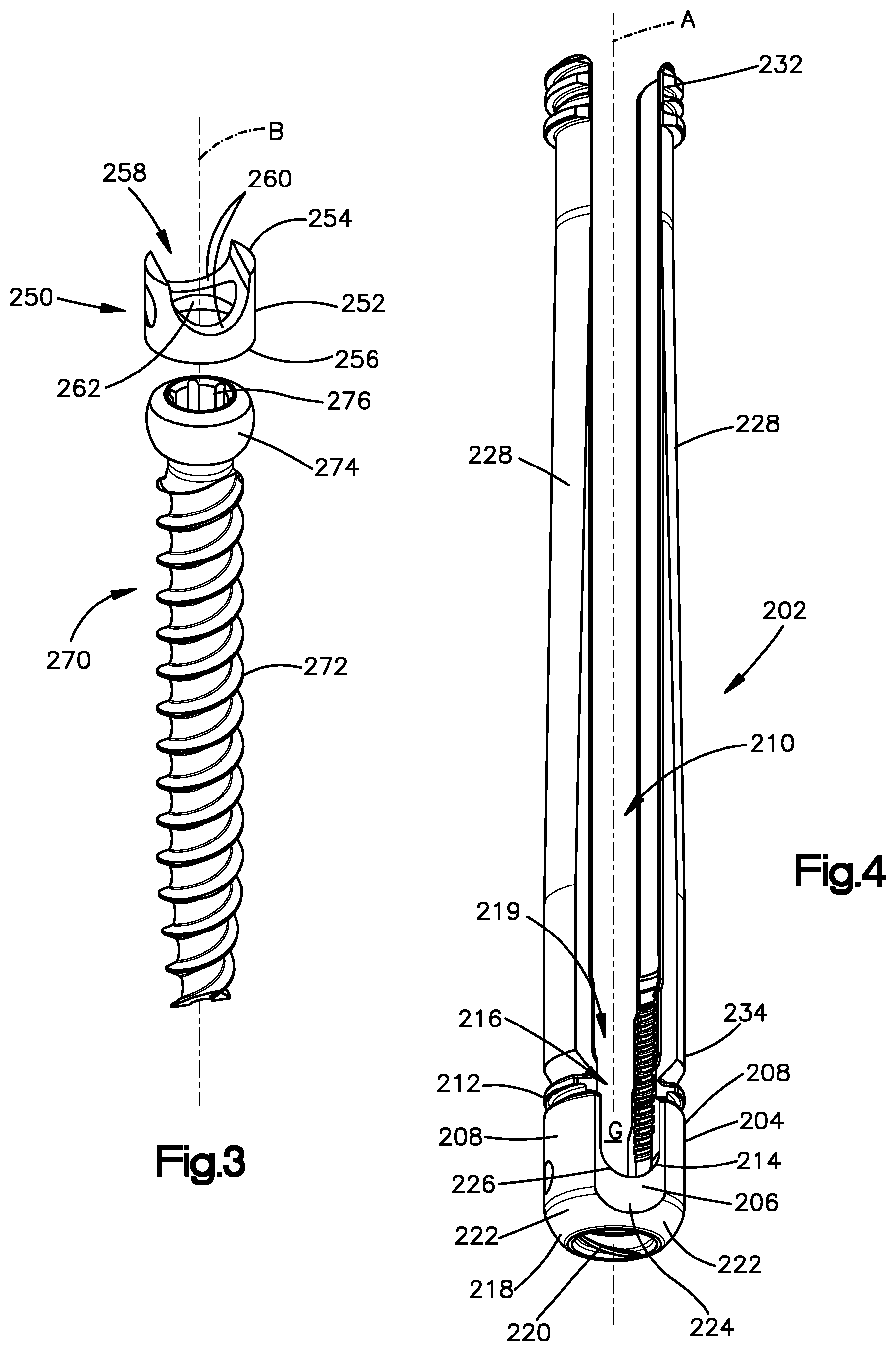 Patent US12310672 Figure 3 – Assembly for coupling a patient reference array to a medical implant such as a pedicle screw