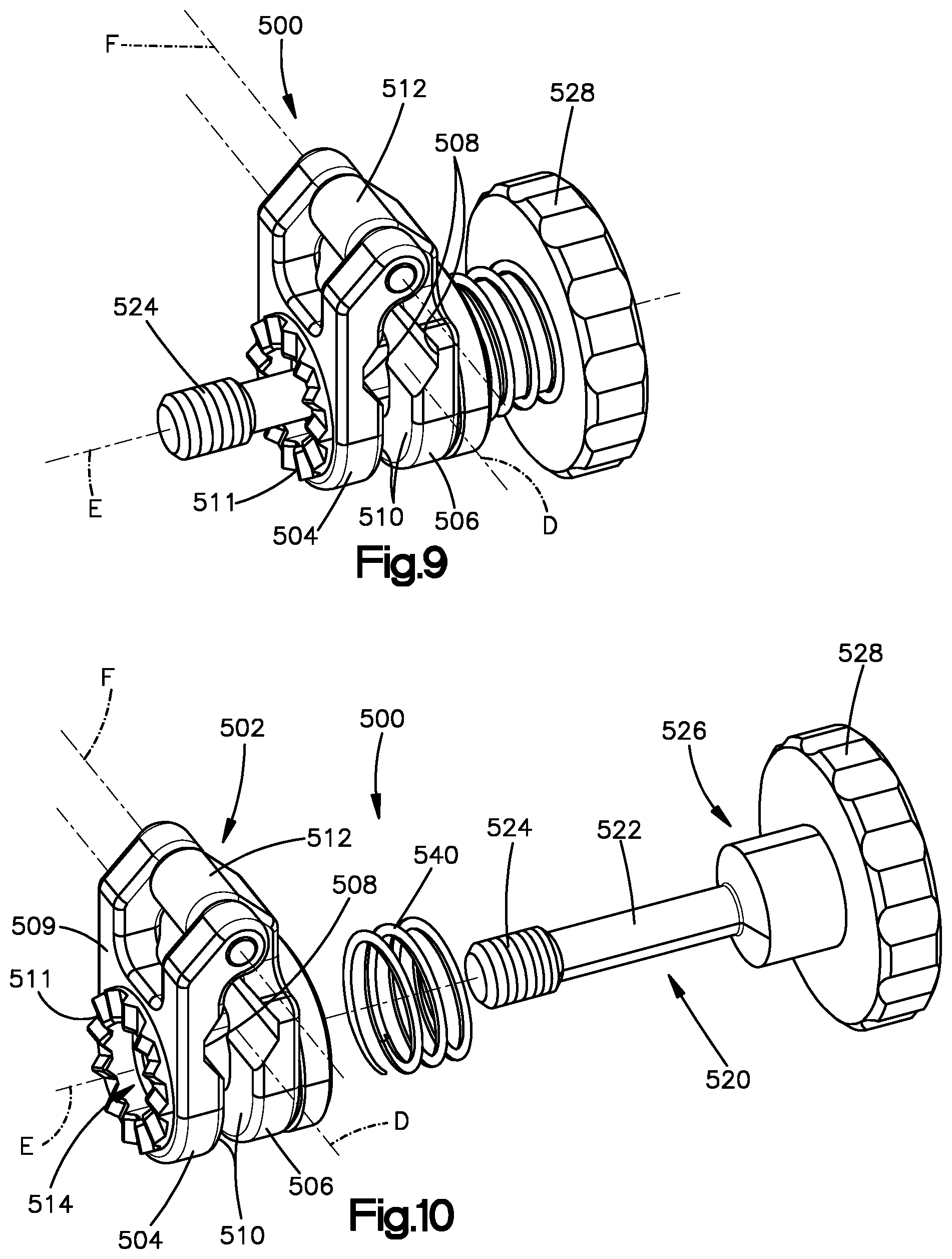 Patent US12310672 Figure 6 – Assembly for coupling a patient reference array to a medical implant such as a pedicle screw