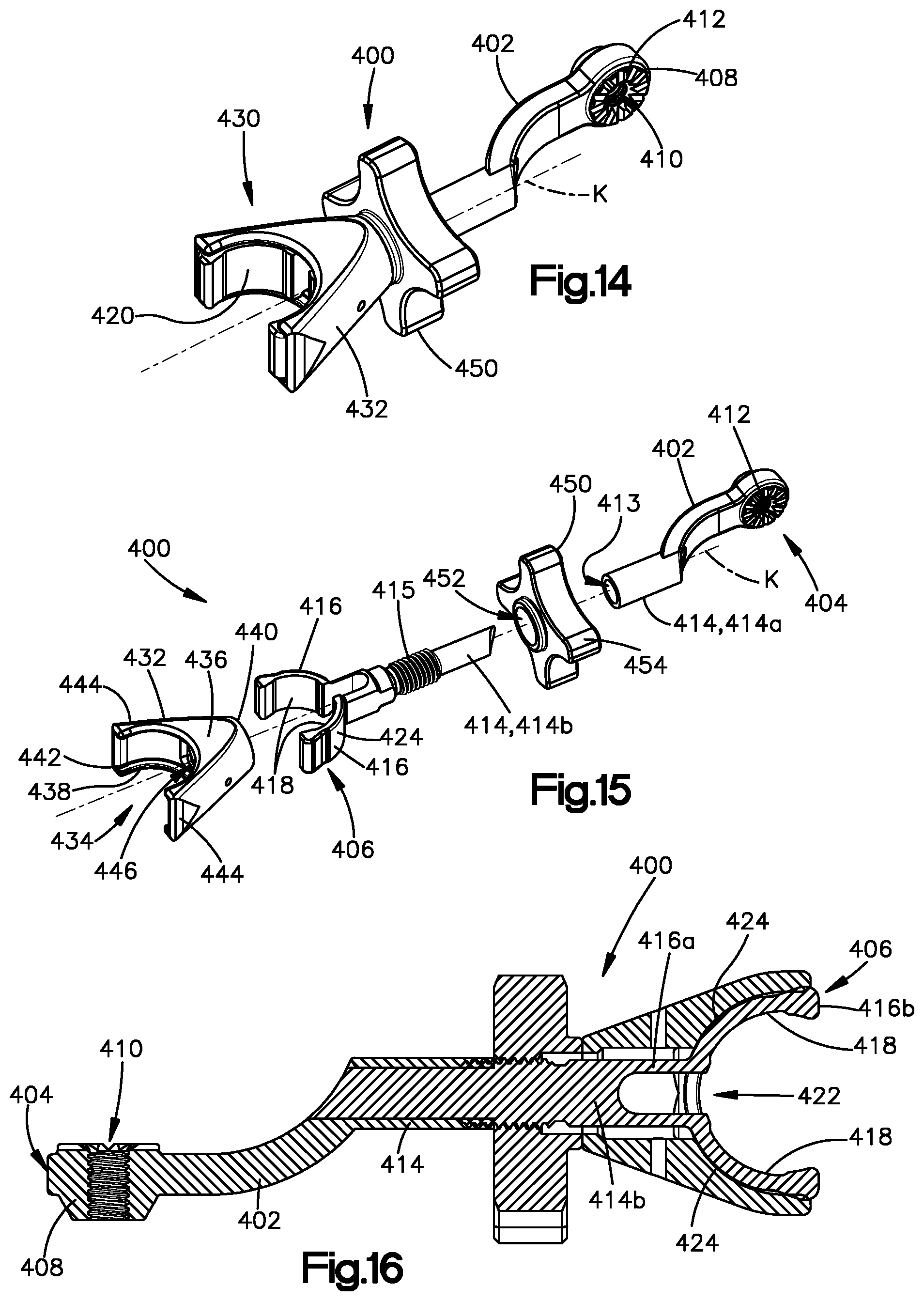 Patent US12310672 Figure 9 – Assembly for coupling a patient reference array to a medical implant such as a pedicle screw