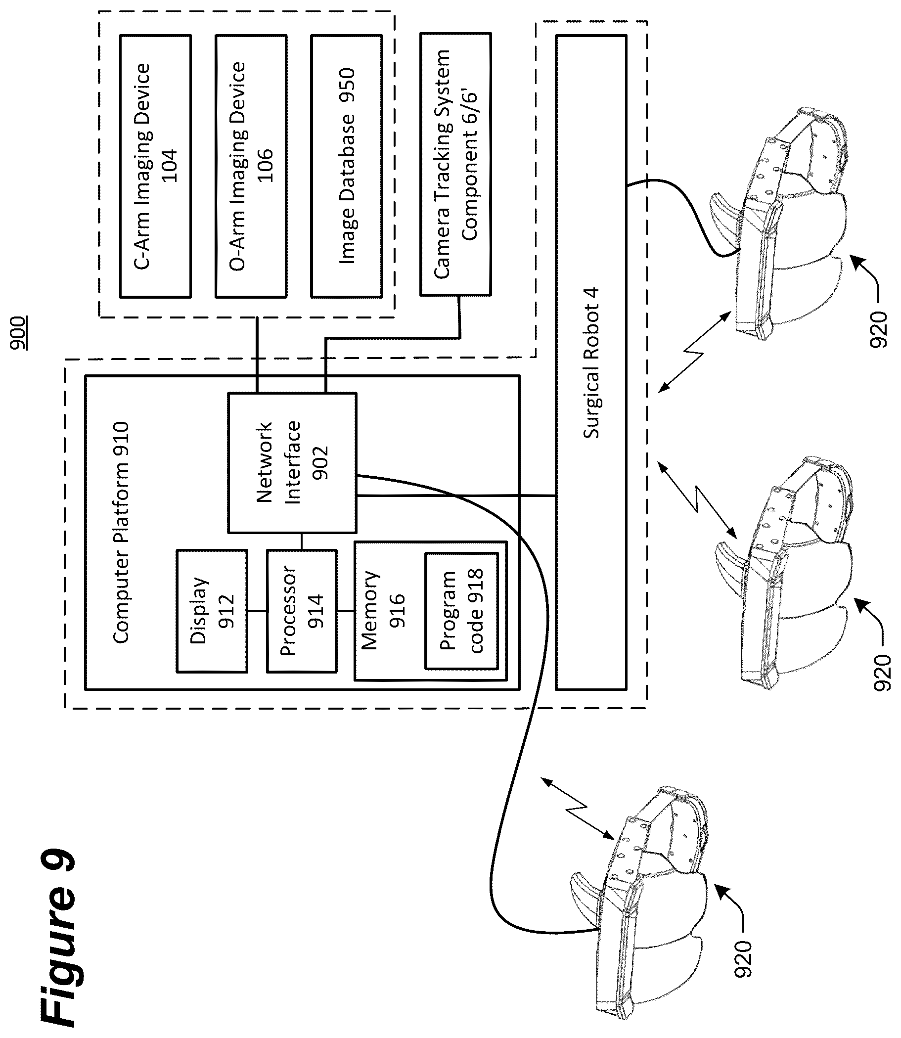 Patent US12310678 Figure 9 – Pose measurement chaining for extended reality surgical navigation in visible and near infrared spectrums