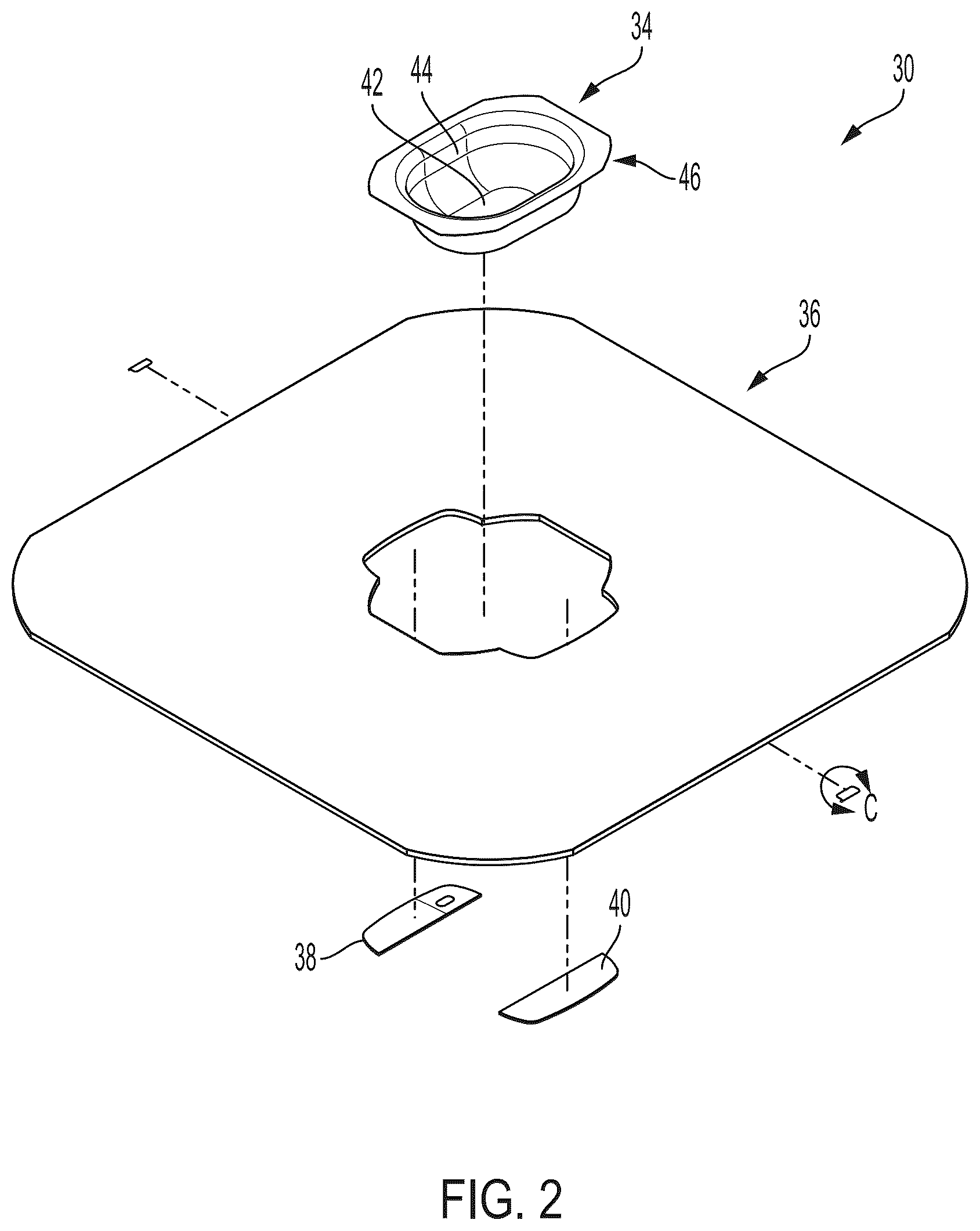 Patent US12310692 Figure 2 – Surgical drape for thermal treatment basin
