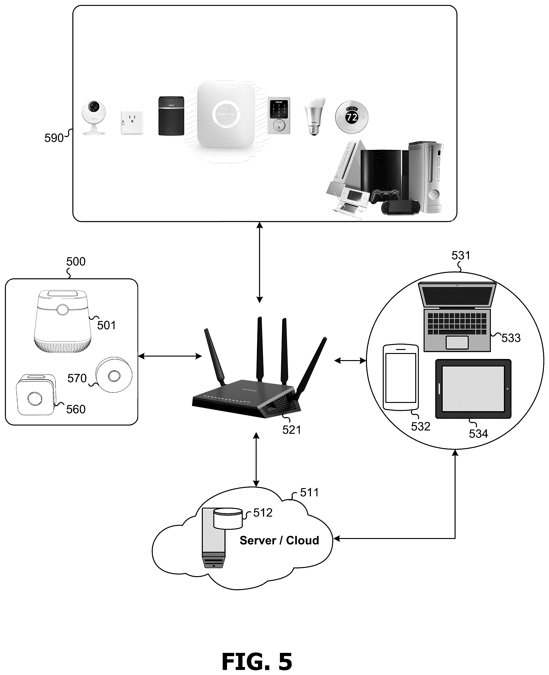 Patent US12310696 Figure 5 – Non-intrusive monitoring system