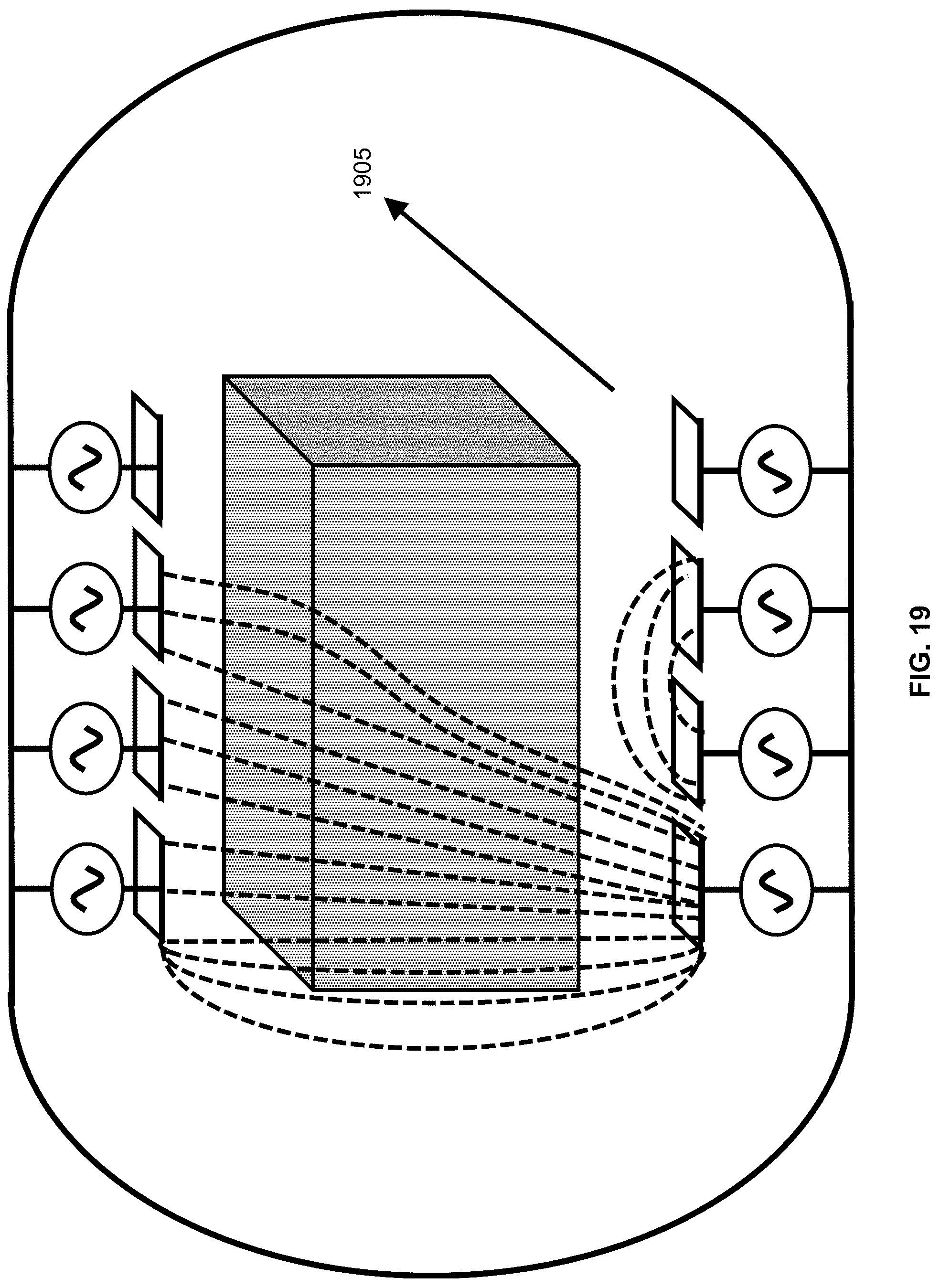 Patent US12310712 Figure 19 – Tomographic systems for spatial and temporal control of an electromagnetic field to image a specimen having regions of different dielectric constants