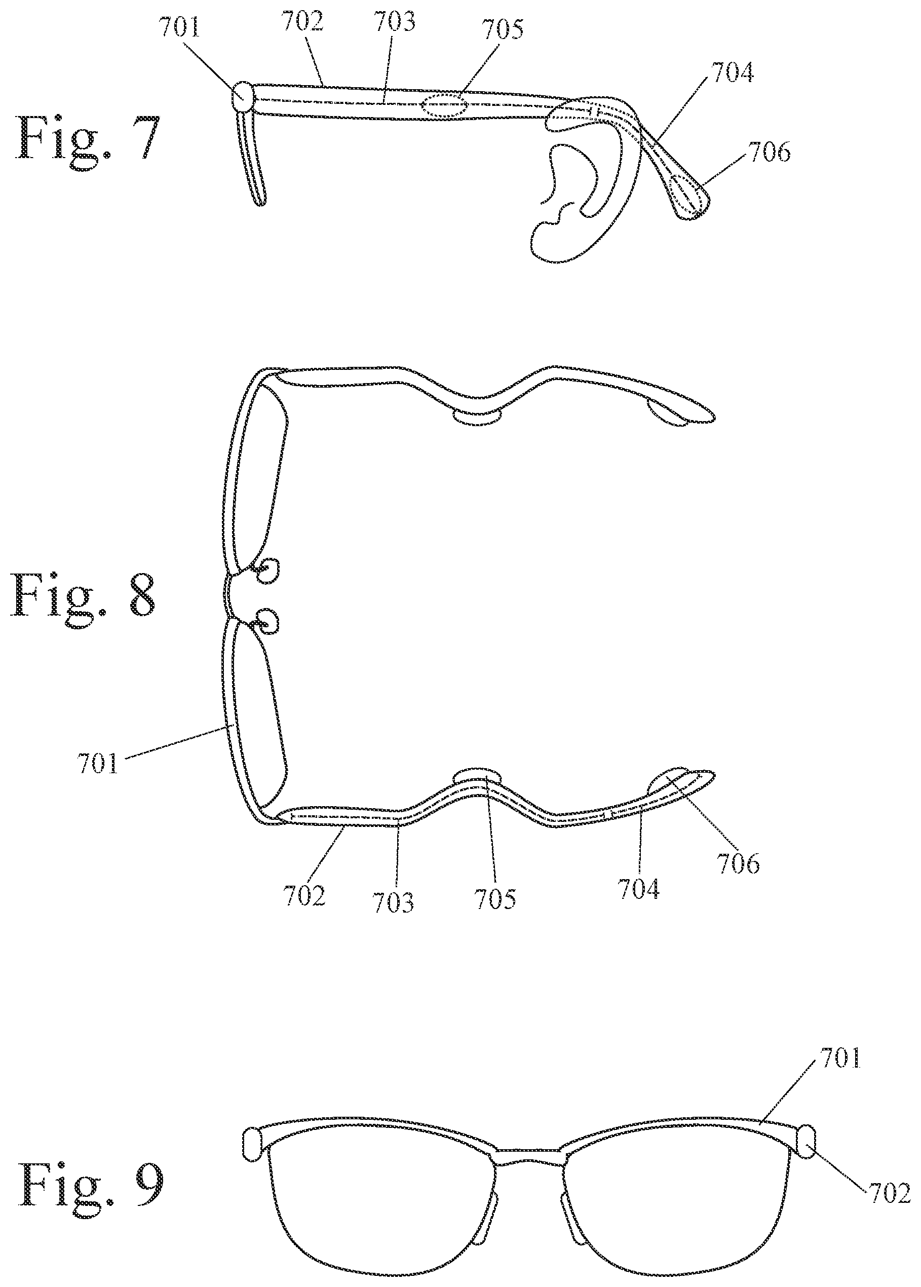 Patent US12310749 Figure 3 – Eyewear (eyeglasses) with electrodes (EEG sensors) for prediction and/or detection of health events or use as a brain-to-computer interface (BCI)