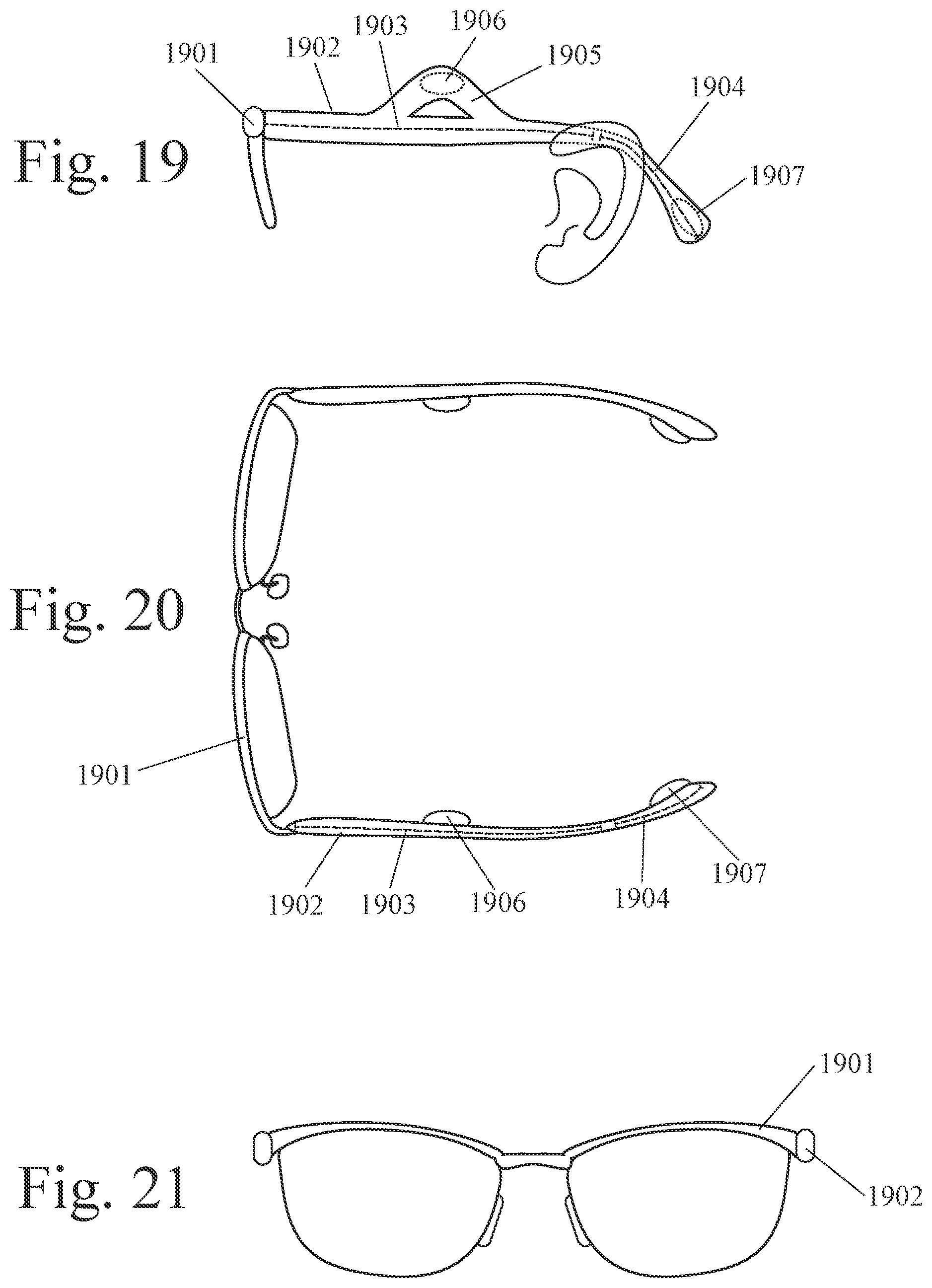 Patent US12310749 Figure 7 – Eyewear (eyeglasses) with electrodes (EEG sensors) for prediction and/or detection of health events or use as a brain-to-computer interface (BCI)