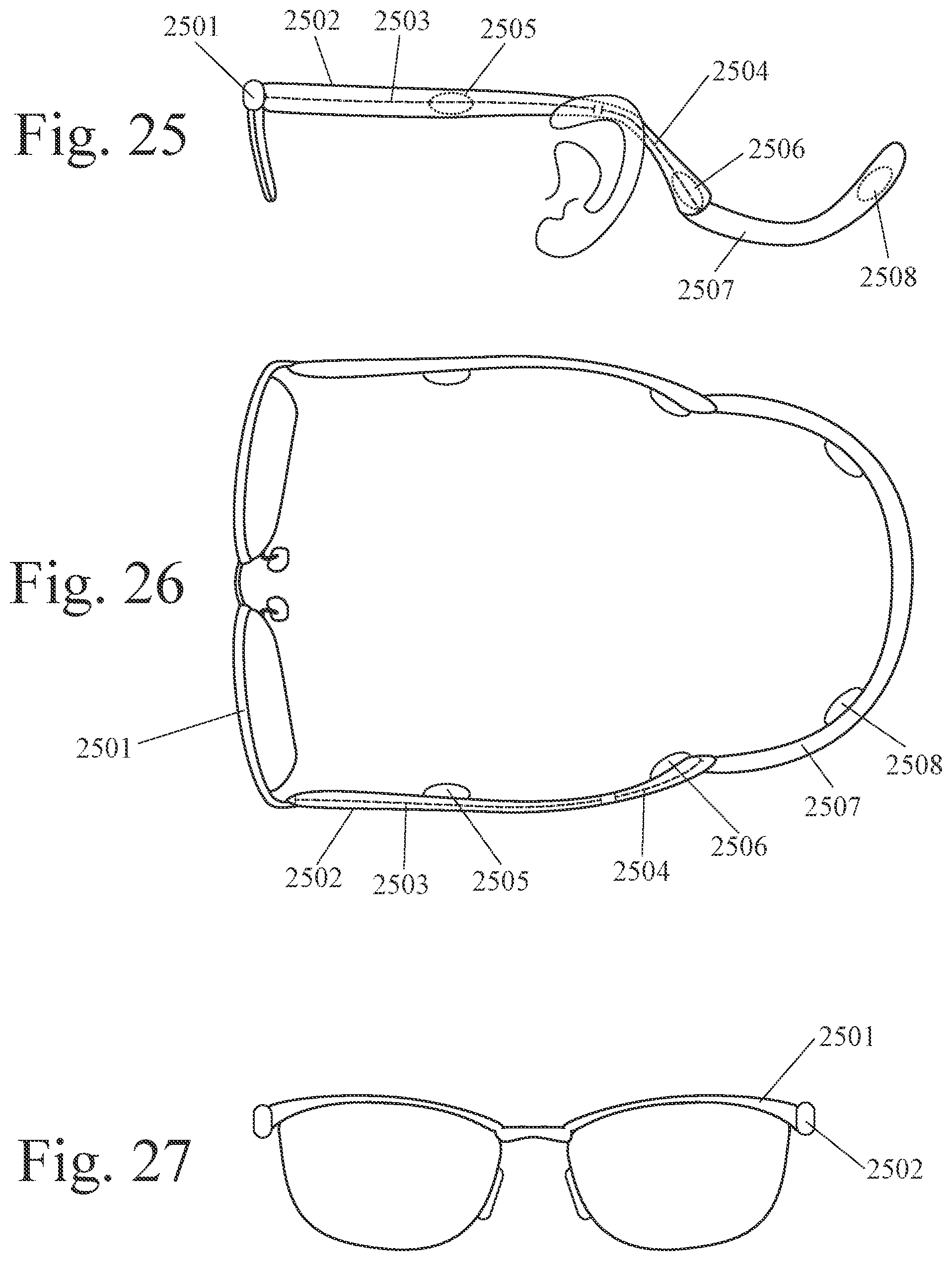 Patent US12310749 Figure 9 – Eyewear (eyeglasses) with electrodes (EEG sensors) for prediction and/or detection of health events or use as a brain-to-computer interface (BCI)