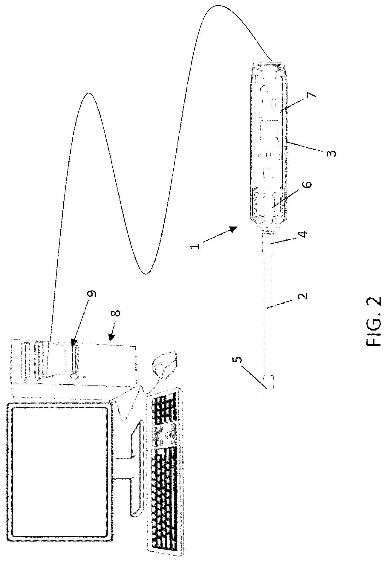 Patent US12310753 Figure 2 – Apparatus and methods for determining force applied to the tip of a probe