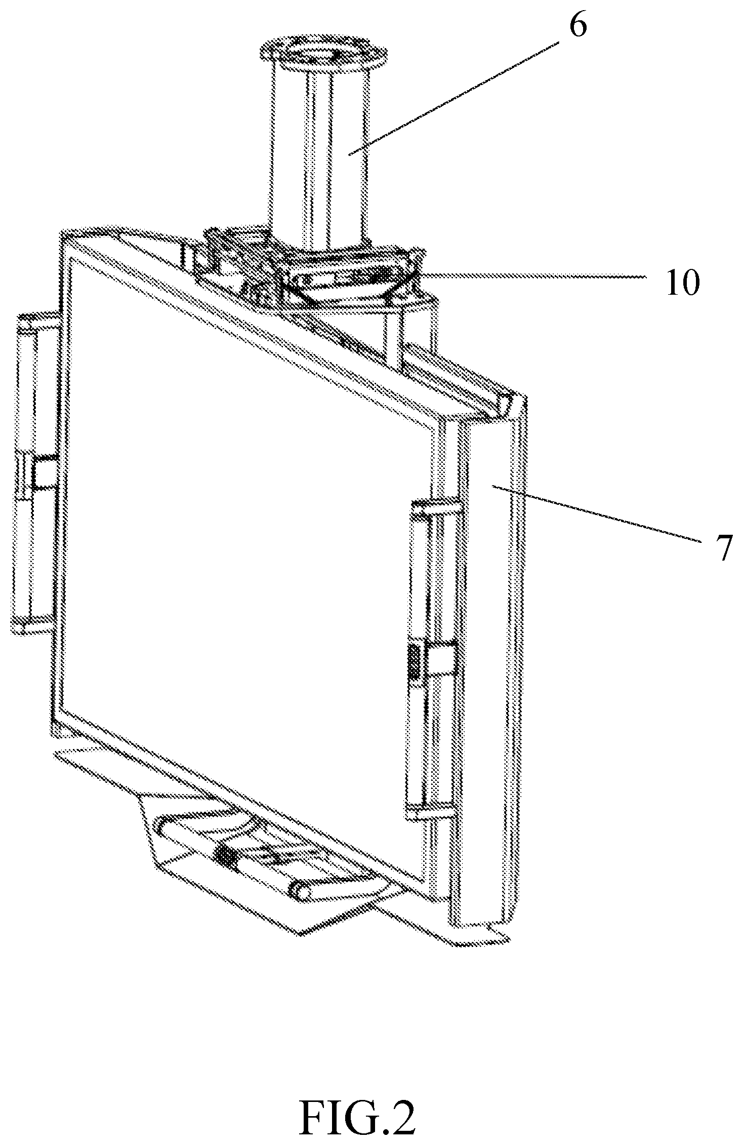 Patent US12310763 Figure 2 – Horizontal protective device for medical display hanger