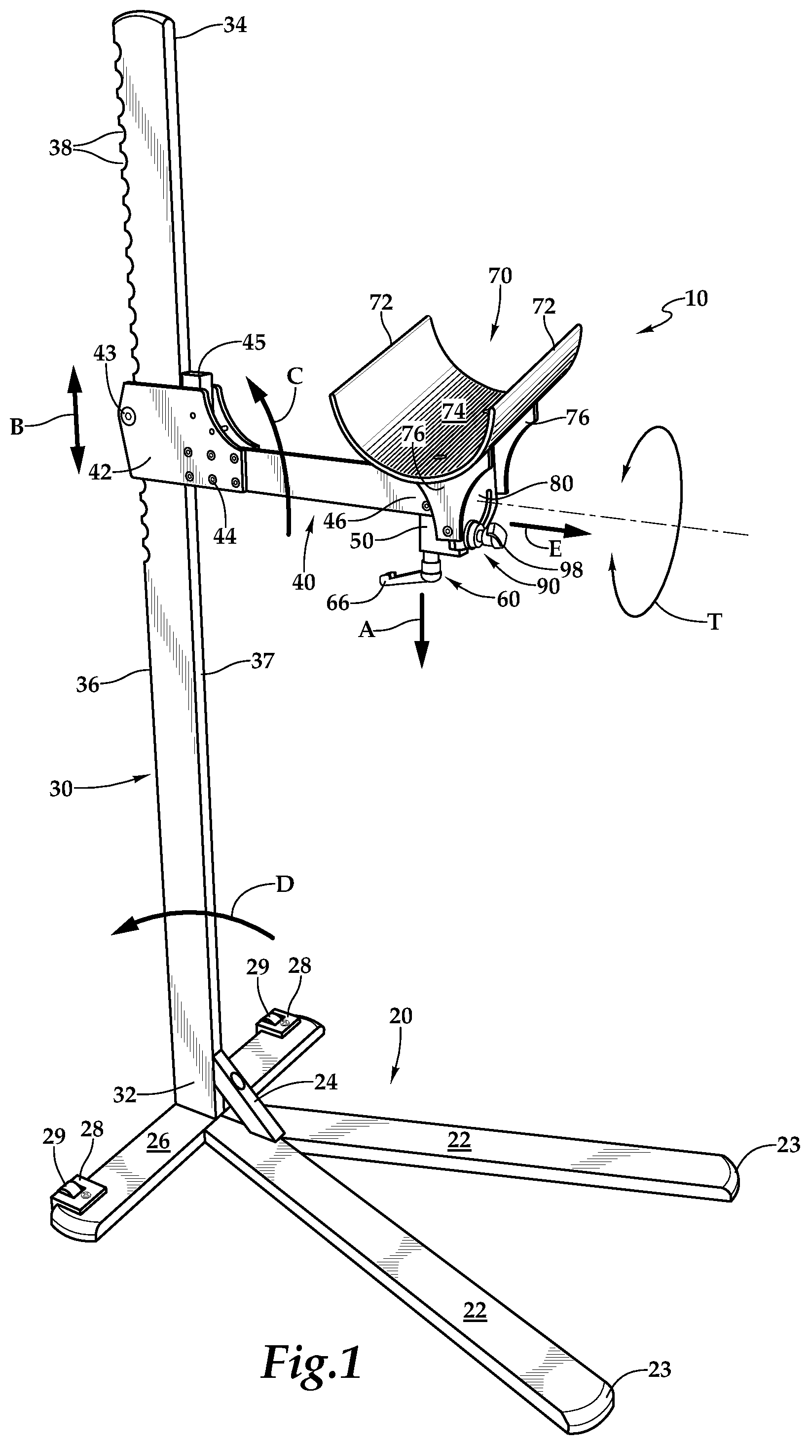 Patent US12310767 — Leg support tool facilitating x-ray imaging — Figure 1