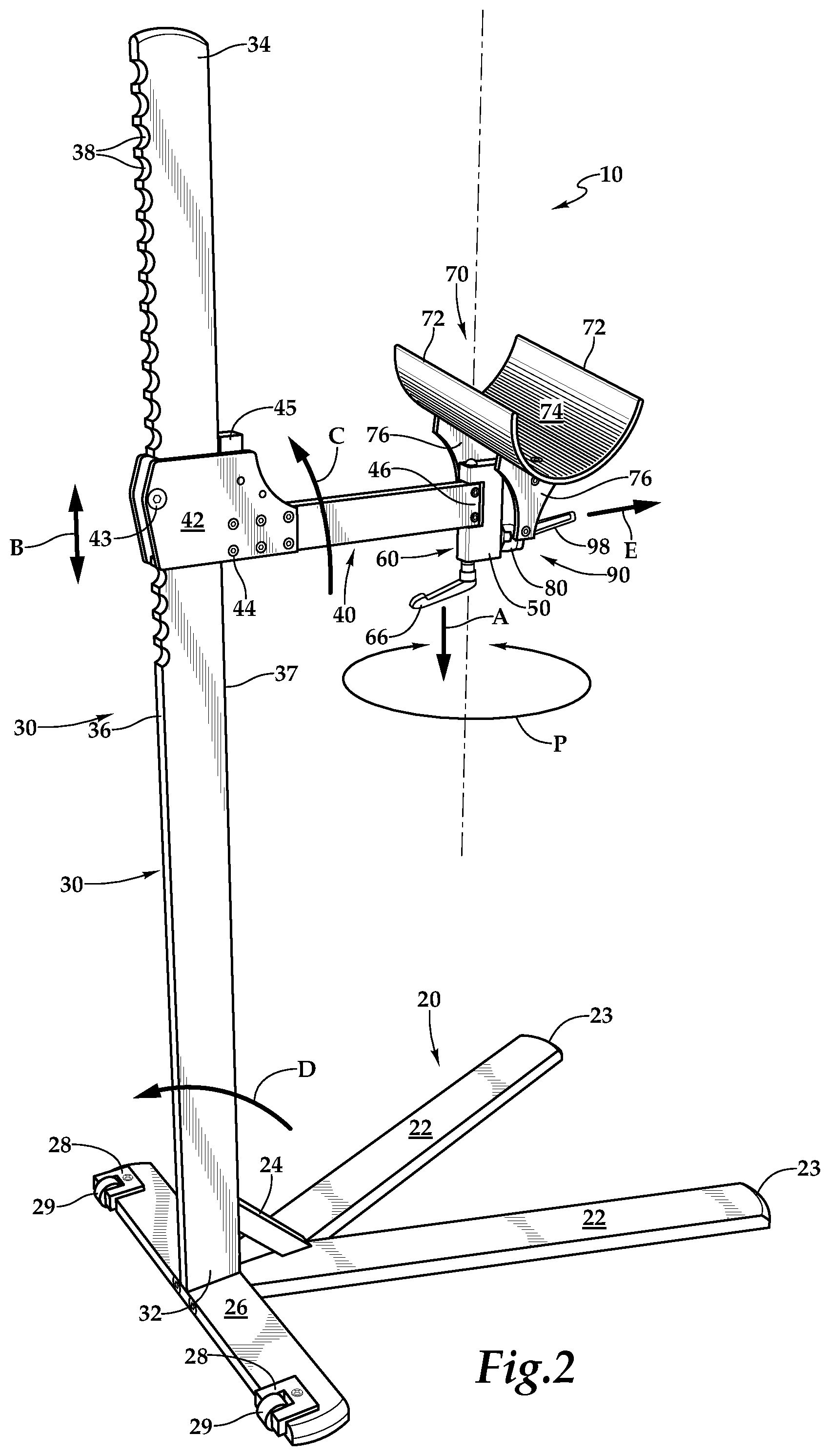 Patent US12310767 Figure 2 – Leg support tool facilitating x-ray imaging