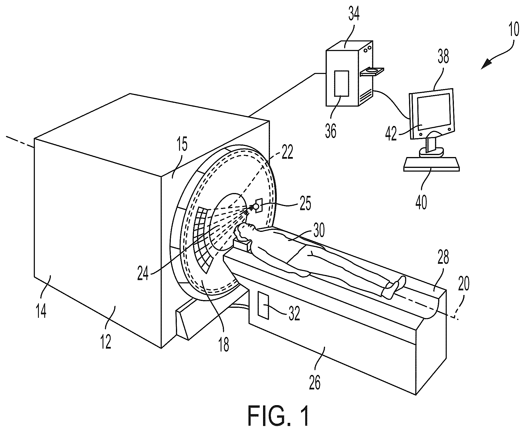 Patent US12310773 Figure 1 – Patient handling system comprising a first moveable pedestal and a second moveable pedestal for a medical imaging system