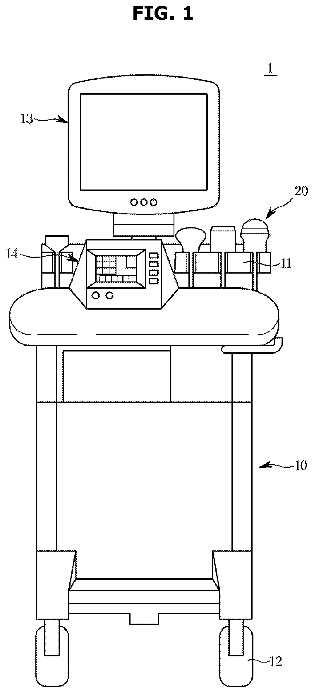 Patent US12310784 Figure 1 – Ultrasonic probe