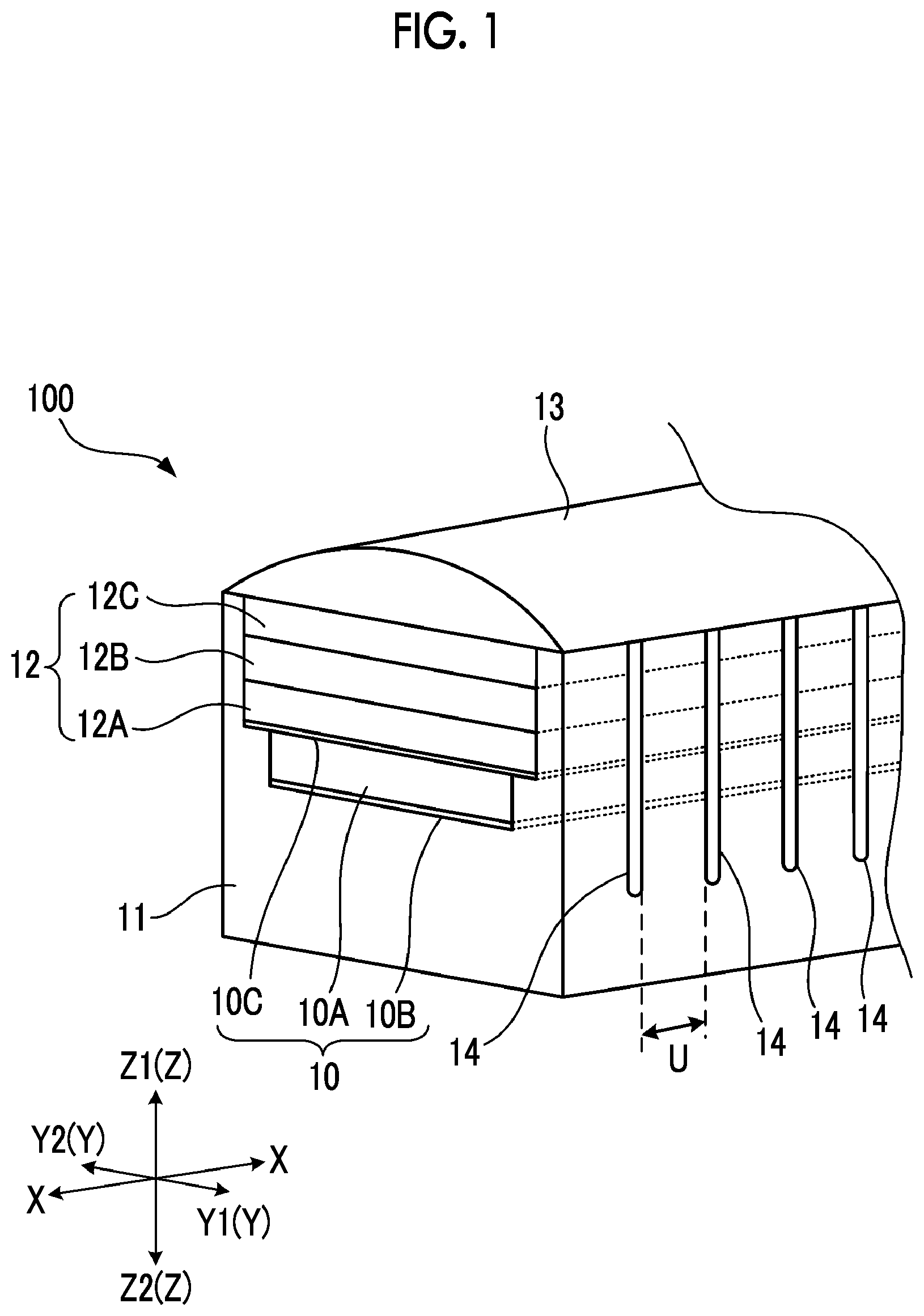 Patent US12310791 Figure 1 – Ultrasound probe and ultrasound diagnostic apparatus