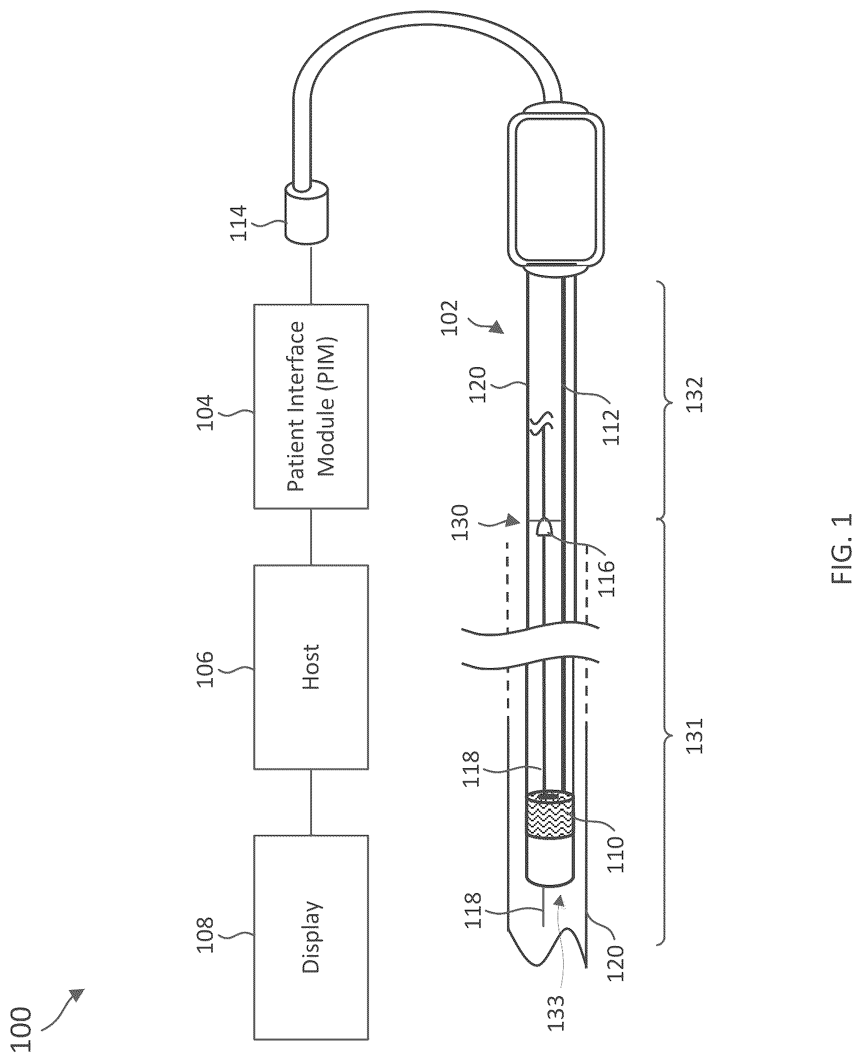 Patent US12310796 Figure 1 – Dynamic resource reconfiguration for patient interface module (PIM) in intraluminal medical ultrasound imaging