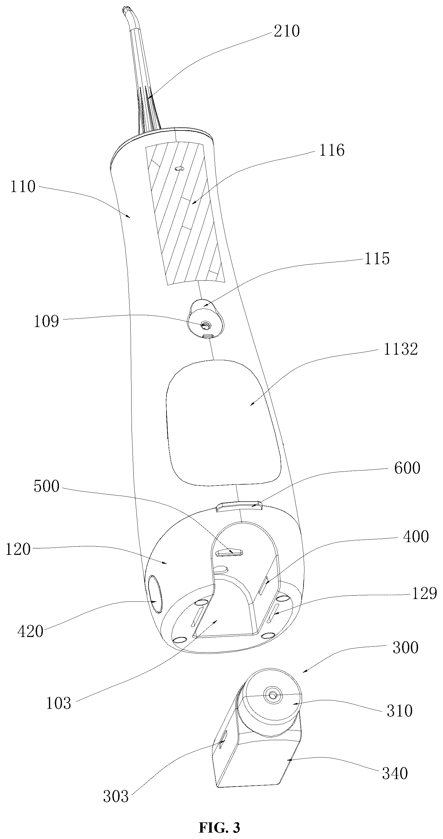 Patent US12310808 Figure 3 – Water flosser