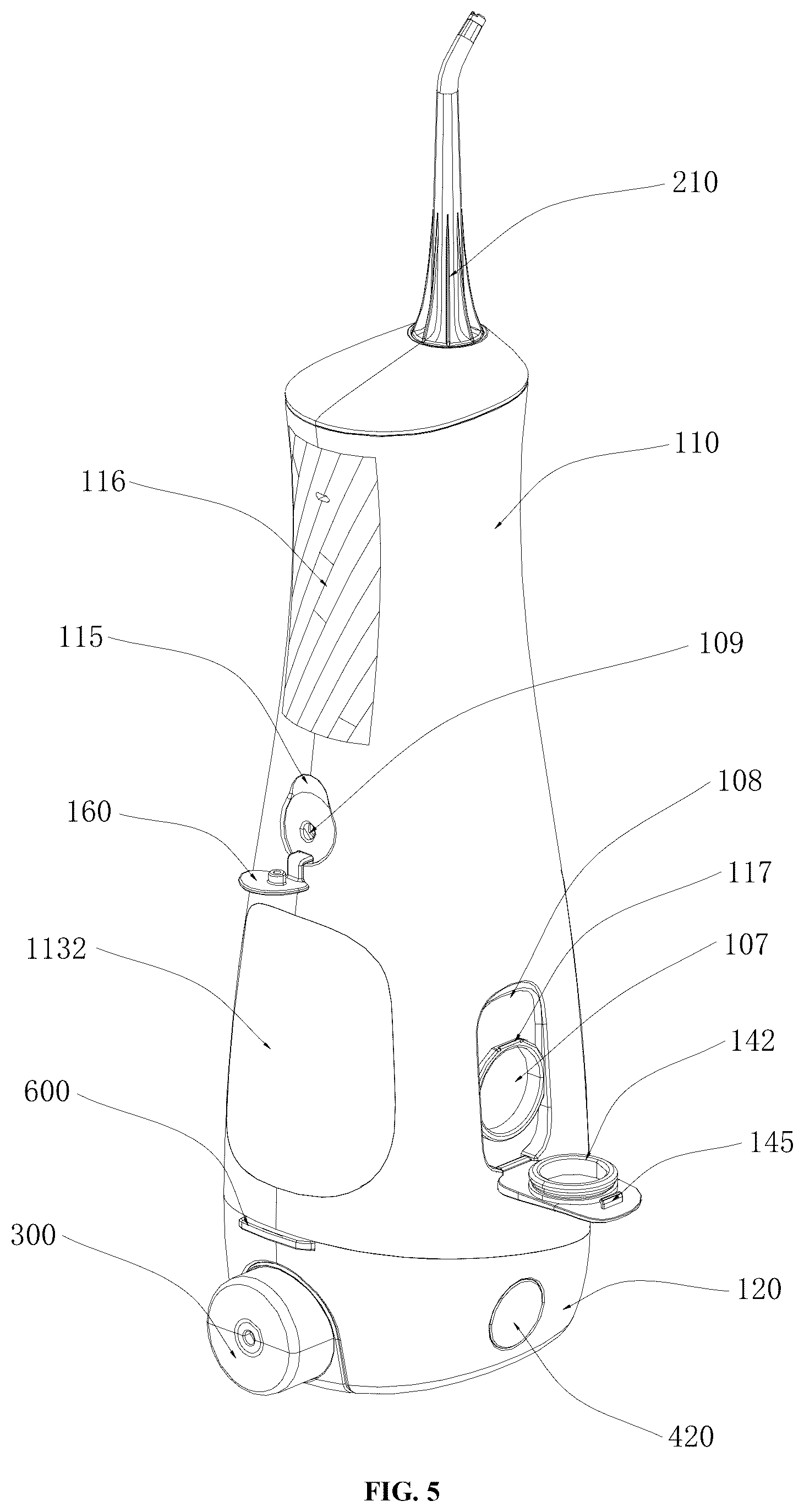 Patent US12310808 Figure 5 – Water flosser