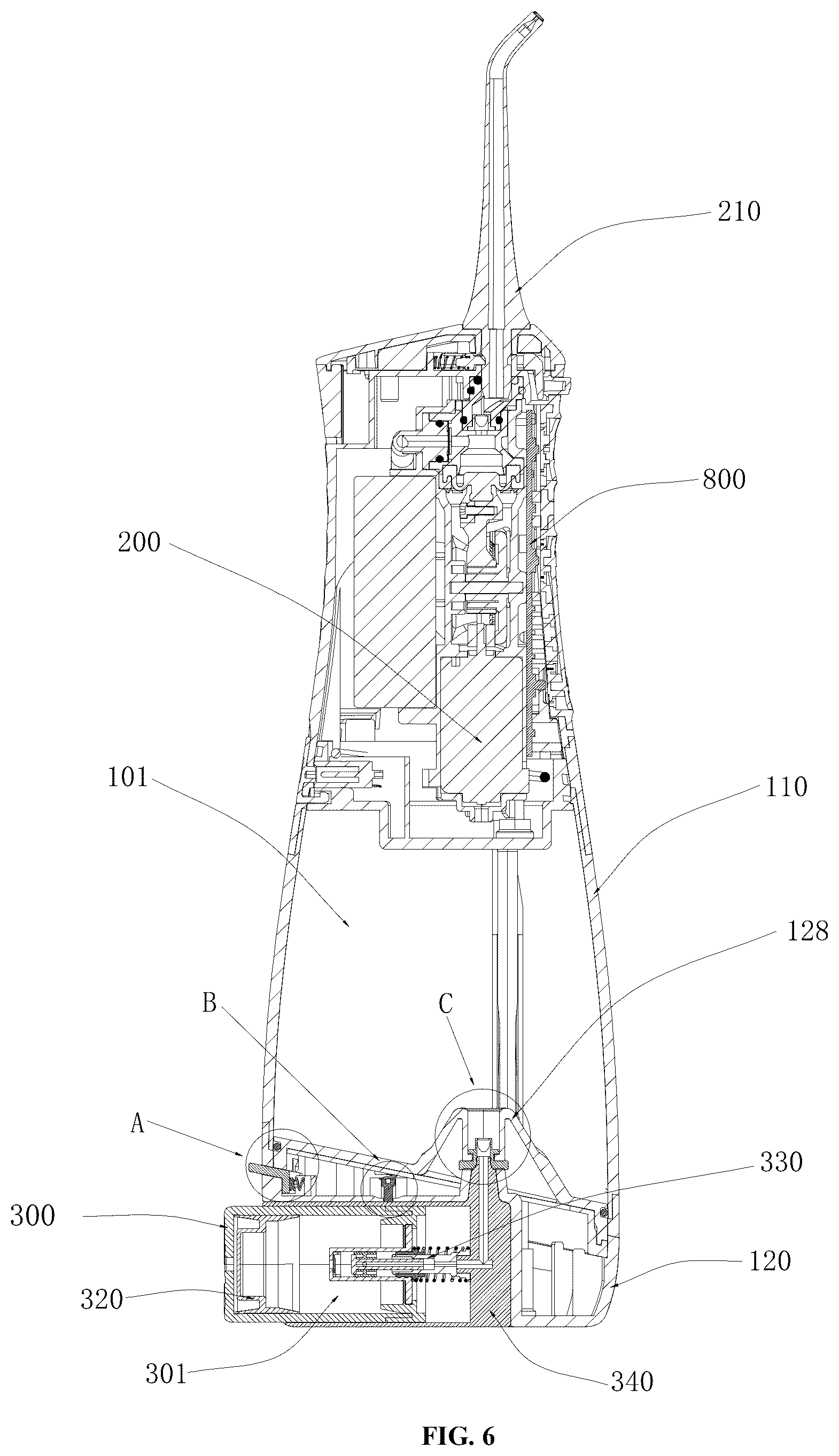 Patent US12310808 Figure 6 – Water flosser
