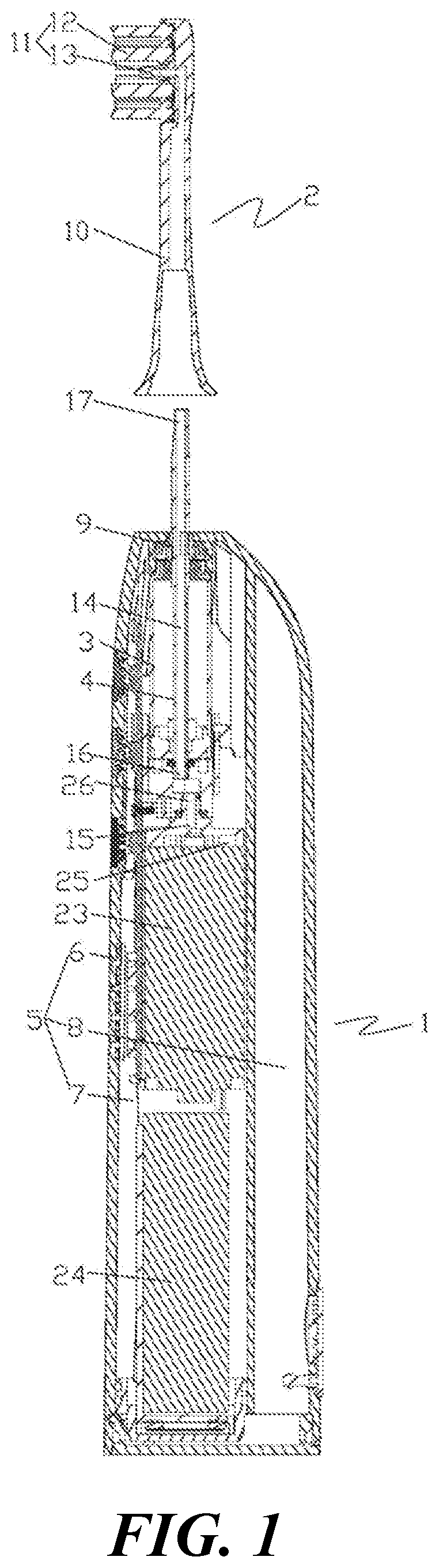 Patent US12310810 Figure 1 – Oral care device