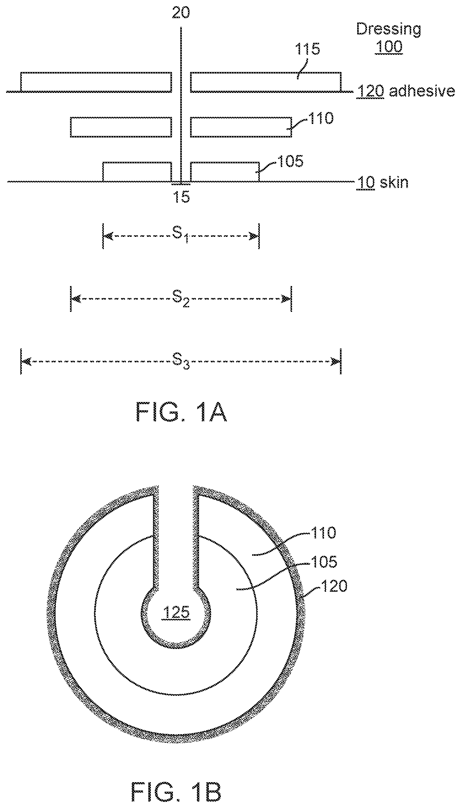Patent US12310822 Figure 1 – Multi-layered dressing