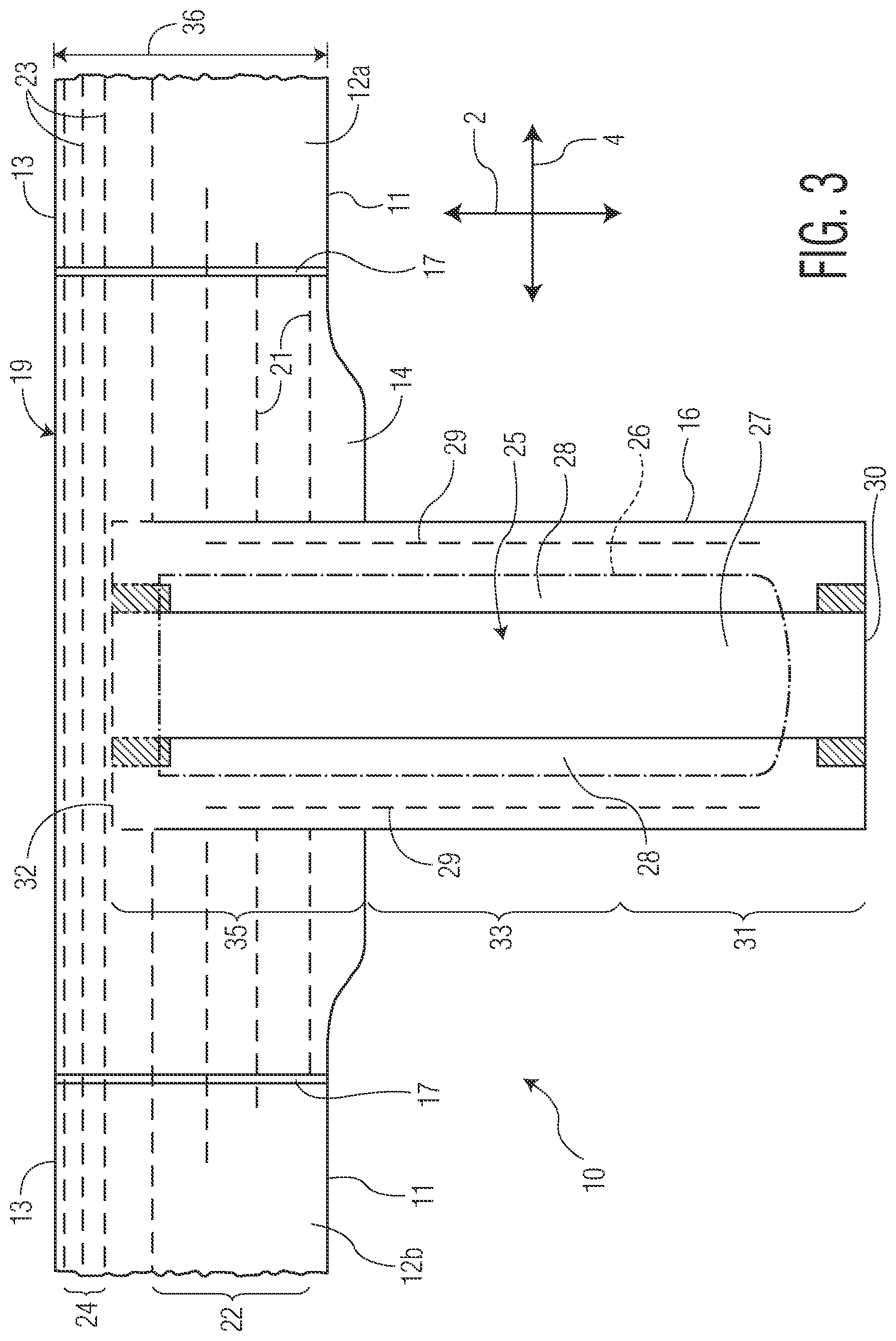 Patent US12310827 Figure 3 – Front or rear opening closed-sided absorbent articles