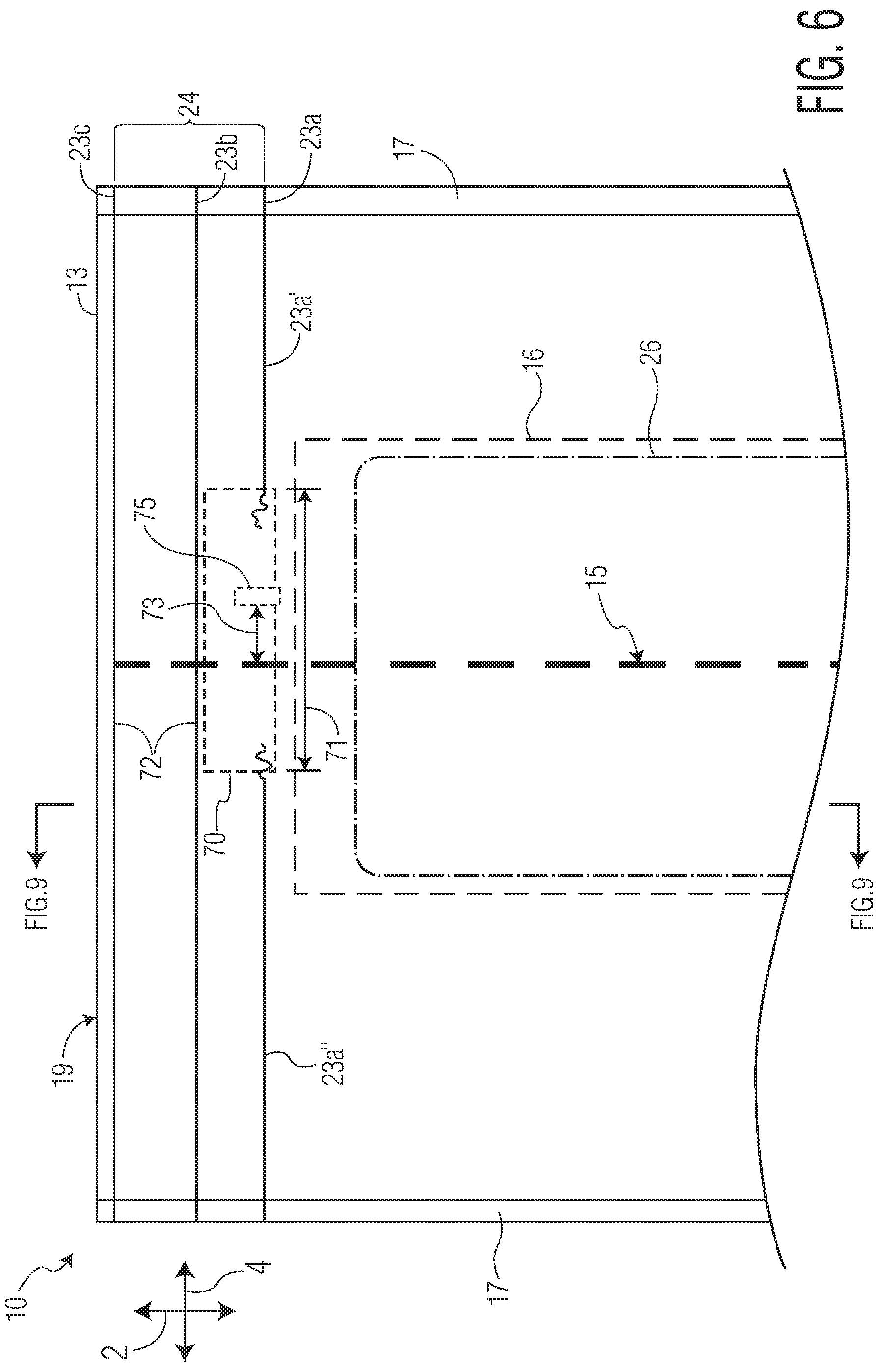 Patent US12310827 Figure 6 – Front or rear opening closed-sided absorbent articles