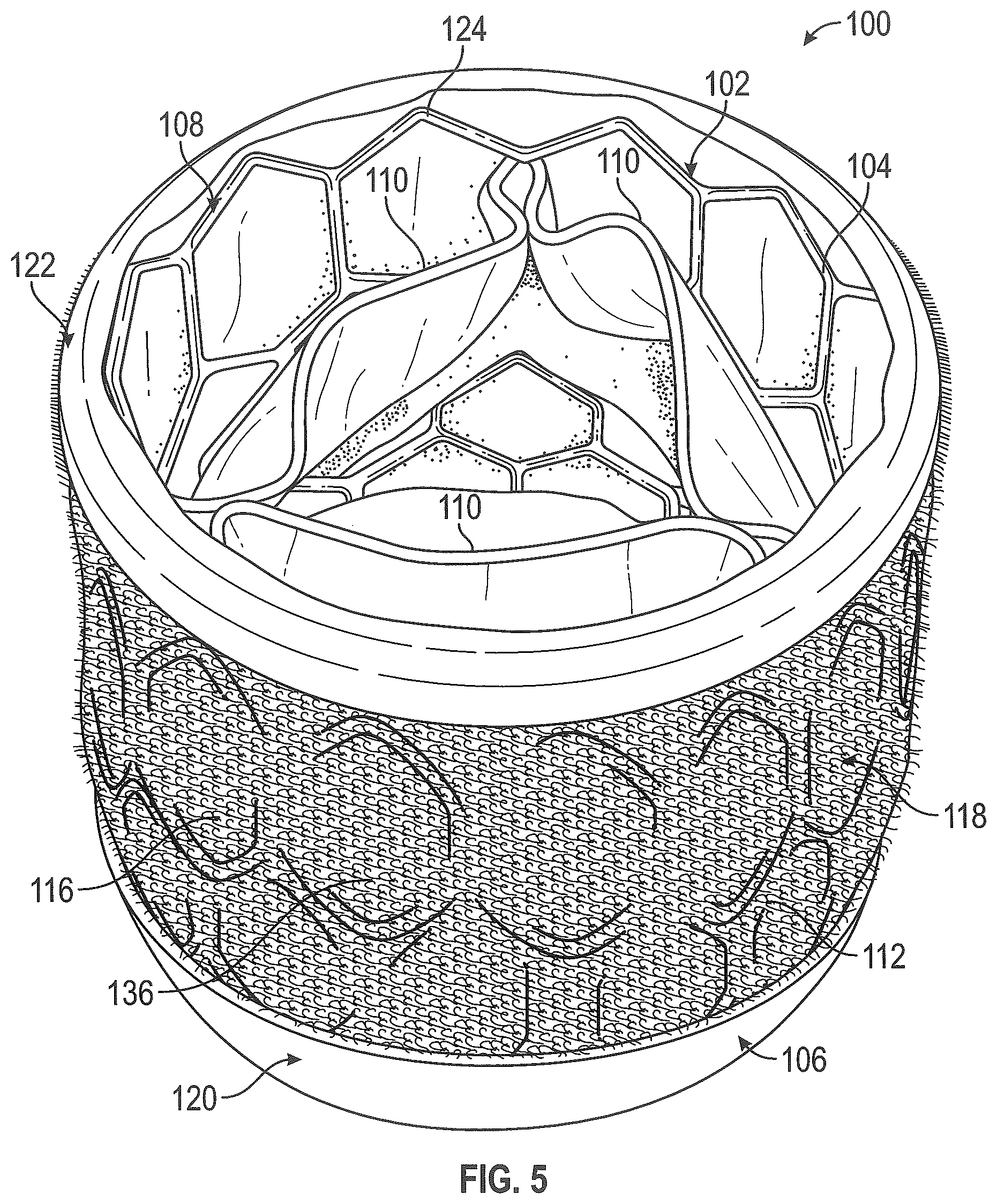 Patent US12310846 Figure 6 – Covered prosthetic heart valve